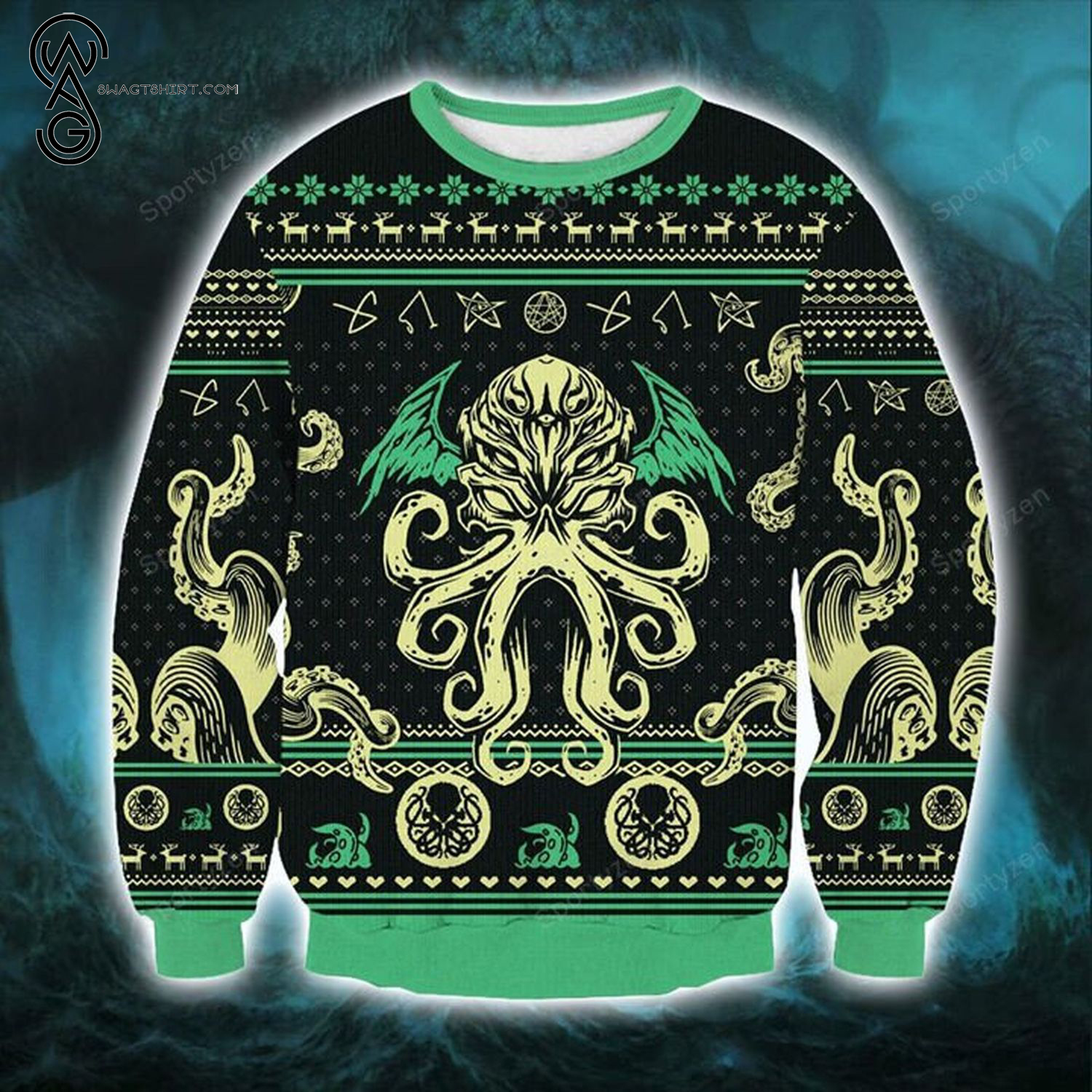 The Cthulhu Full Print Ugly Christmas Sweater