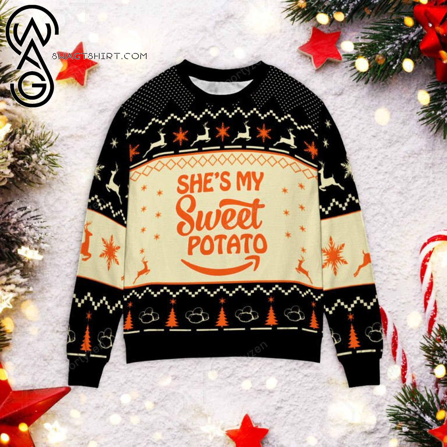 She's My Sweet Potato Full Print Ugly Christmas Sweater