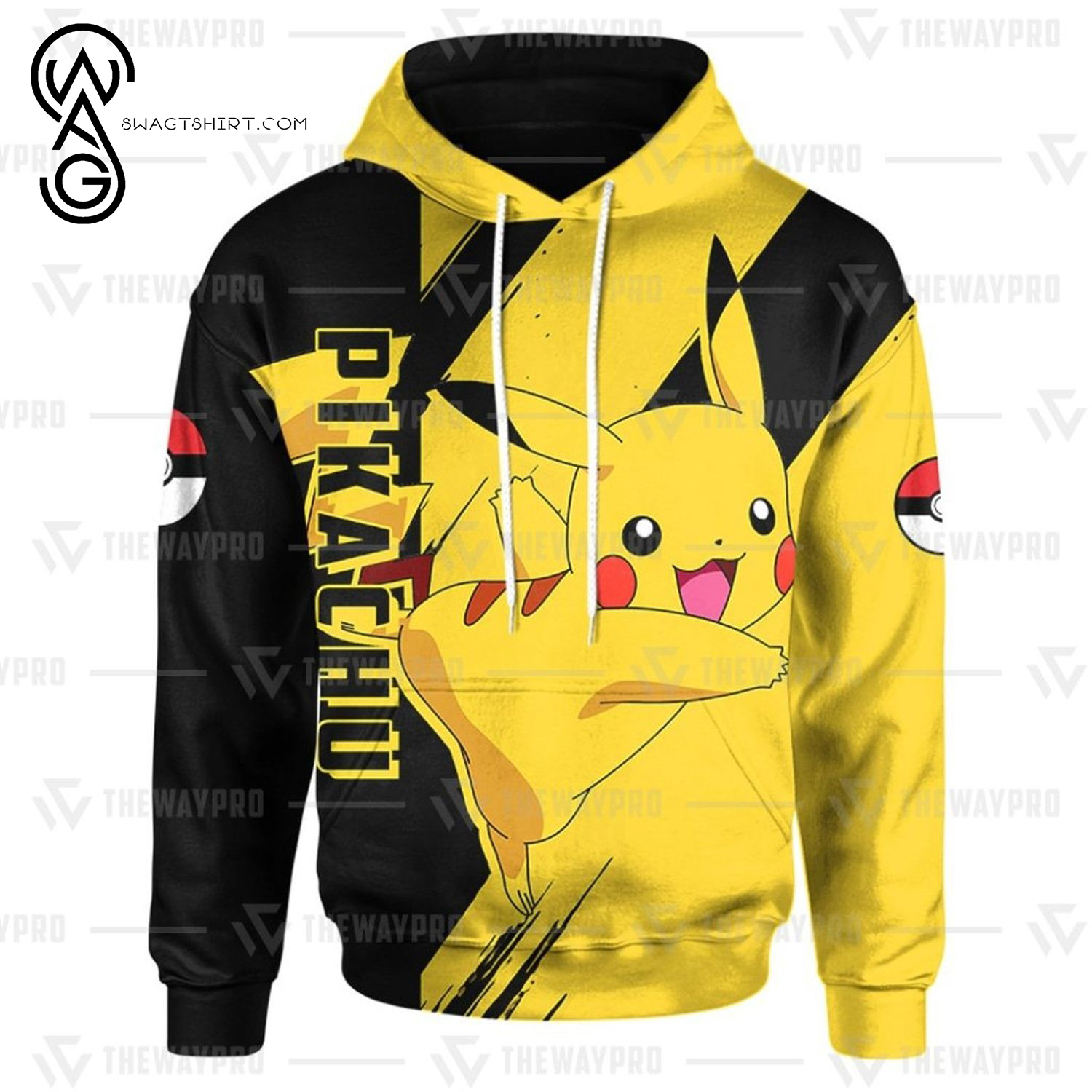 Anime Pokemon Pikachu All Over Print Shirt