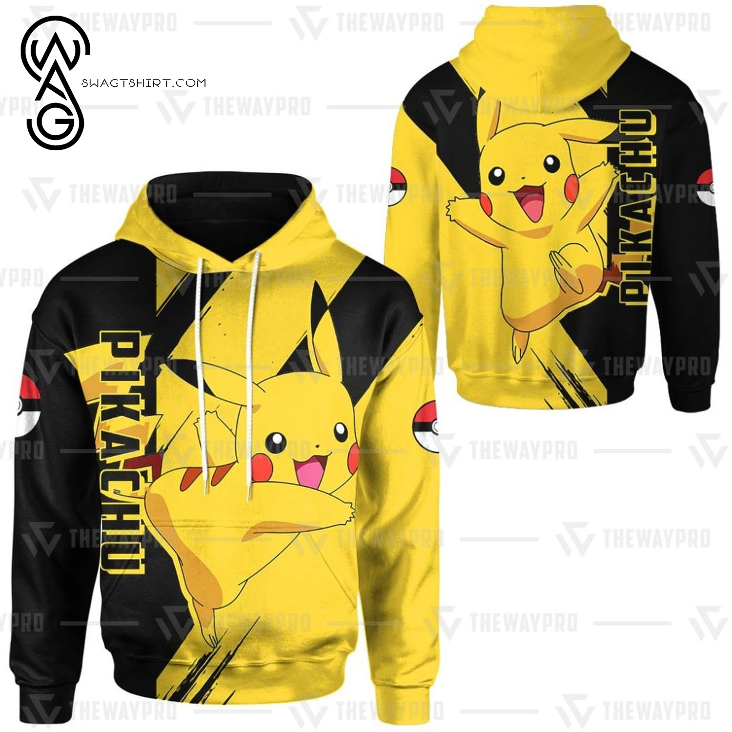 Anime Pokemon Pikachu All Over Print Shirt