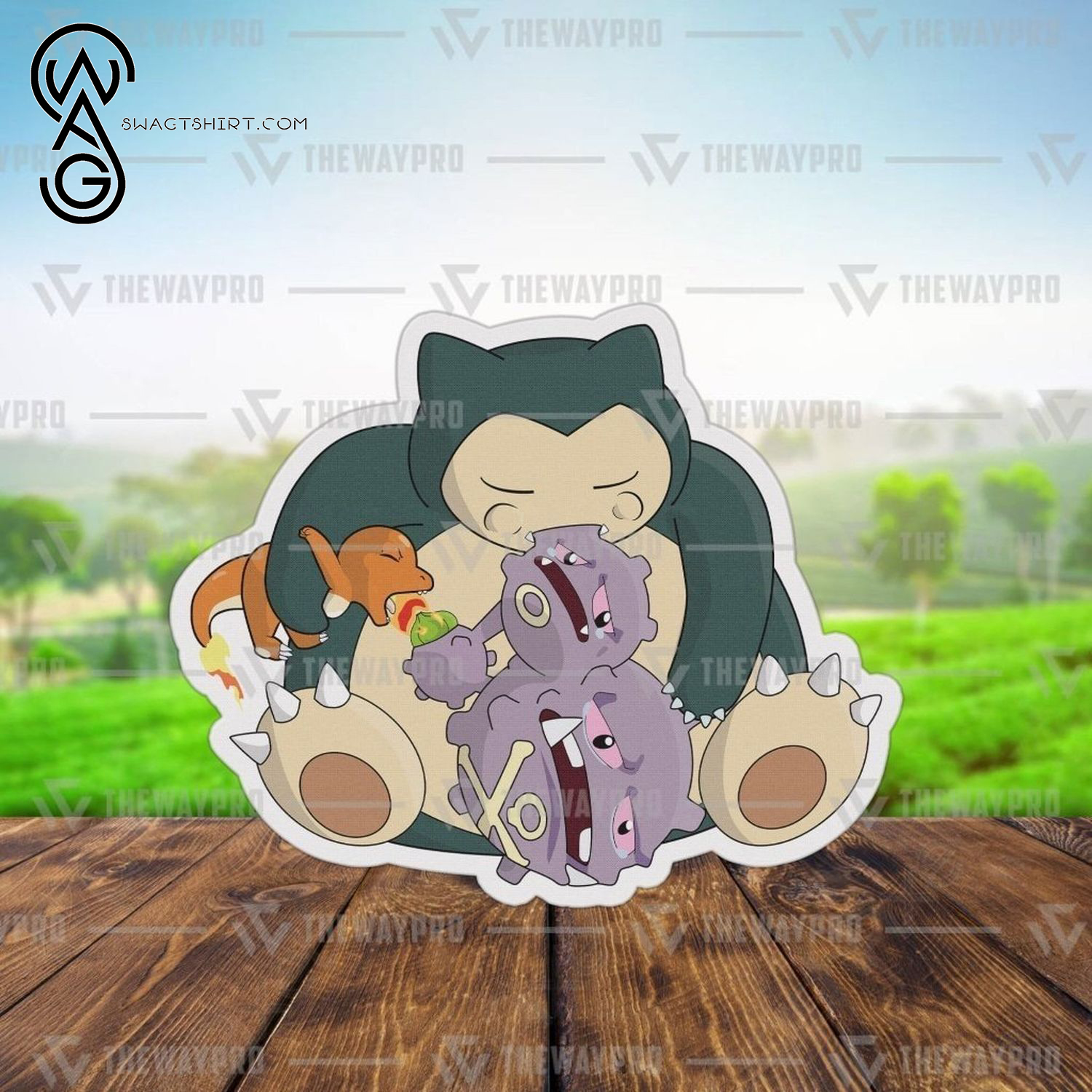 Anime Pokemon Snorlax And Weezing Custom Shaped Pillow