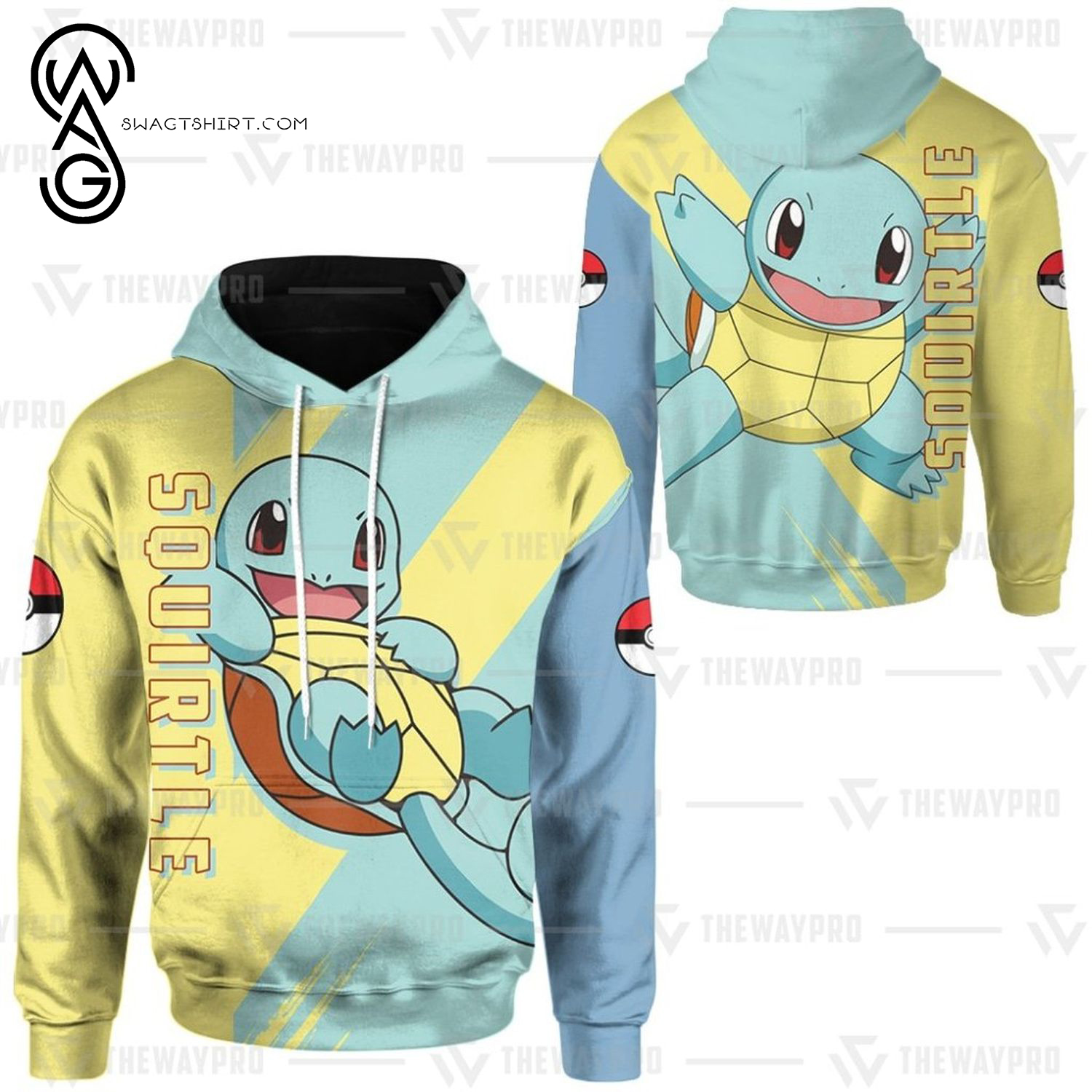Anime Pokemon Squirtle All Over Print Shirt