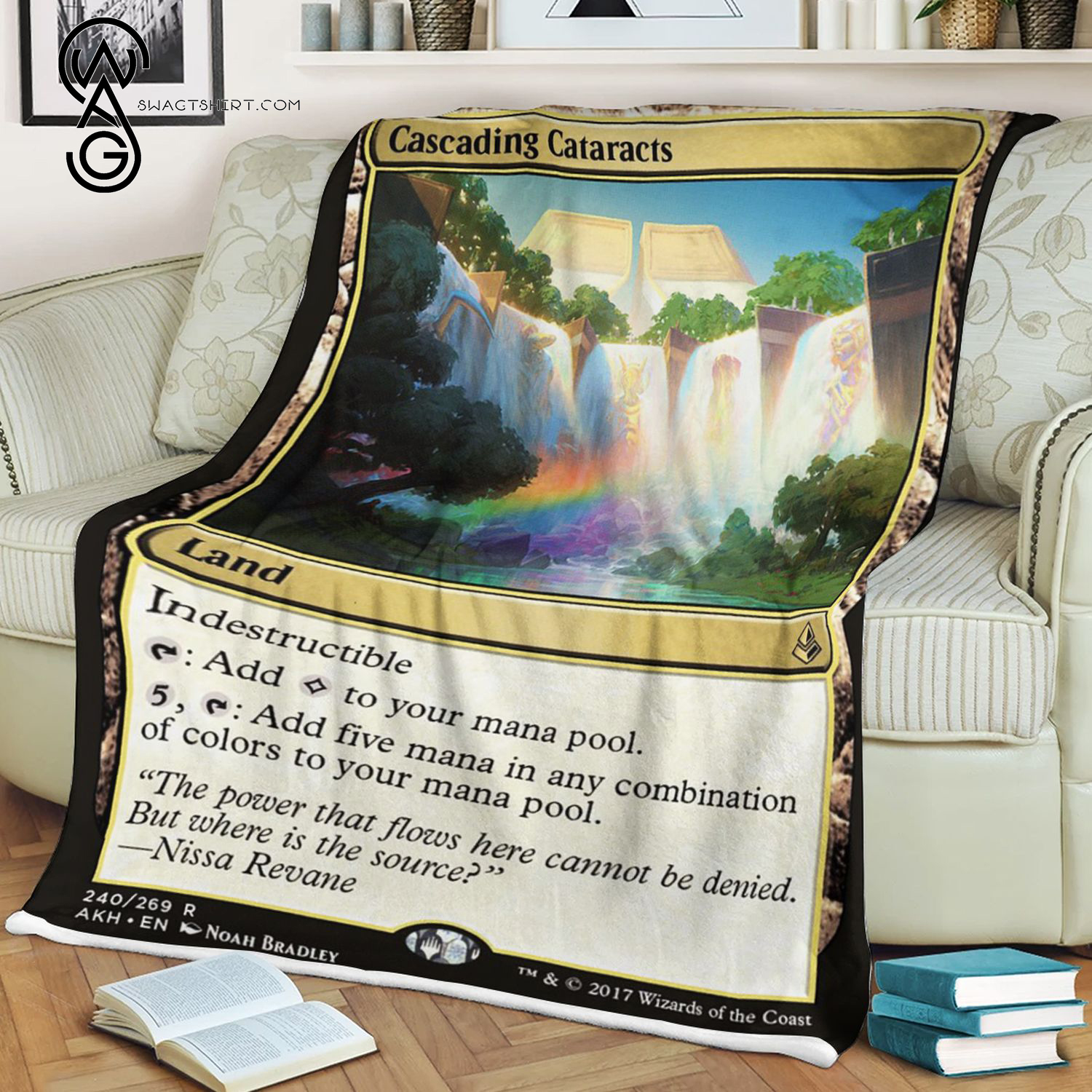 Cascading Cataracts Game Magic The Gathering Blanket