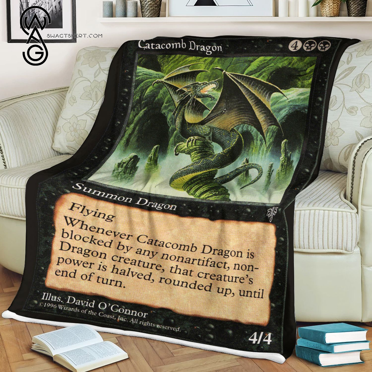 Catacomb Dragon Game Magic The Gathering Blanket