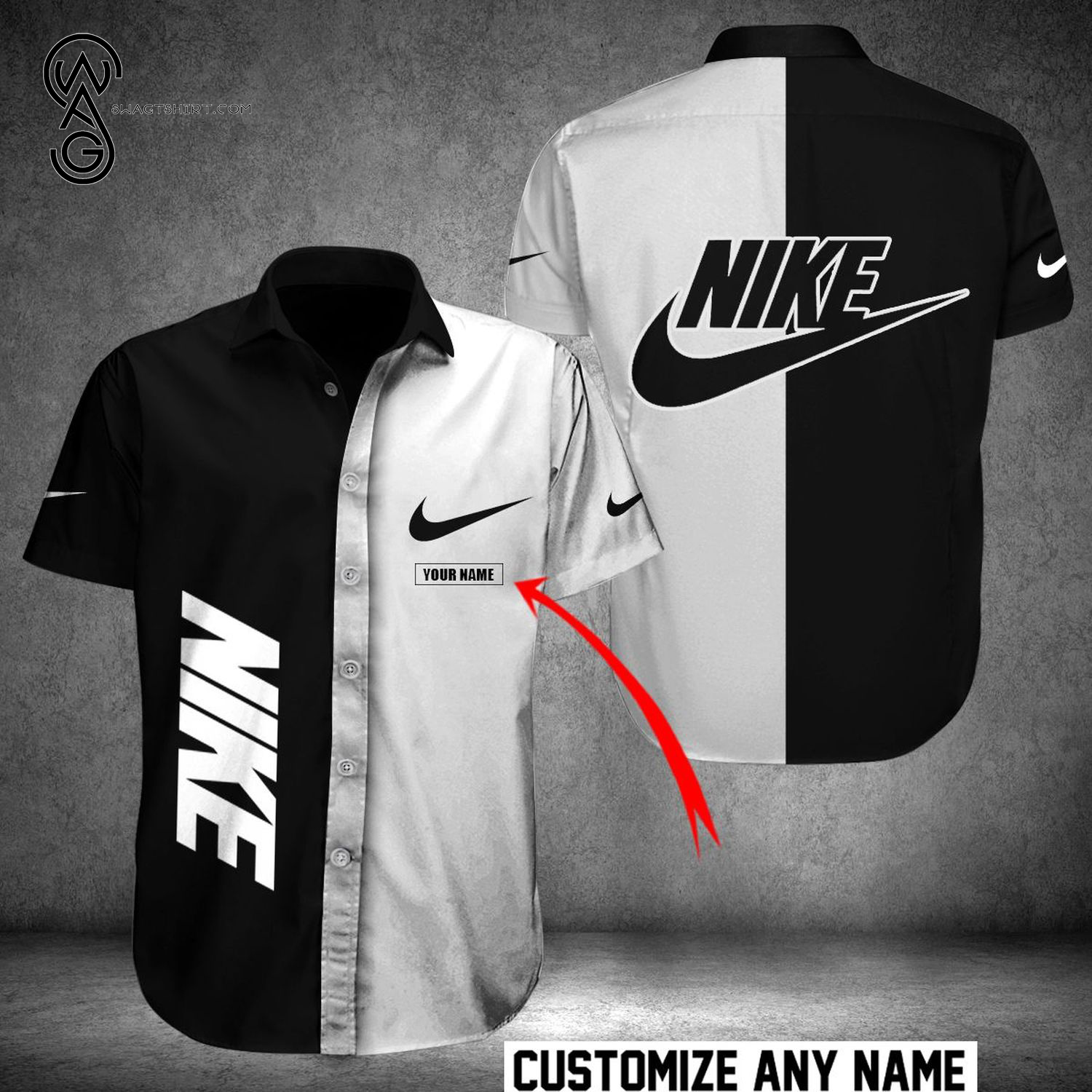 Custom Nike Full Print Hawaiian Shirt