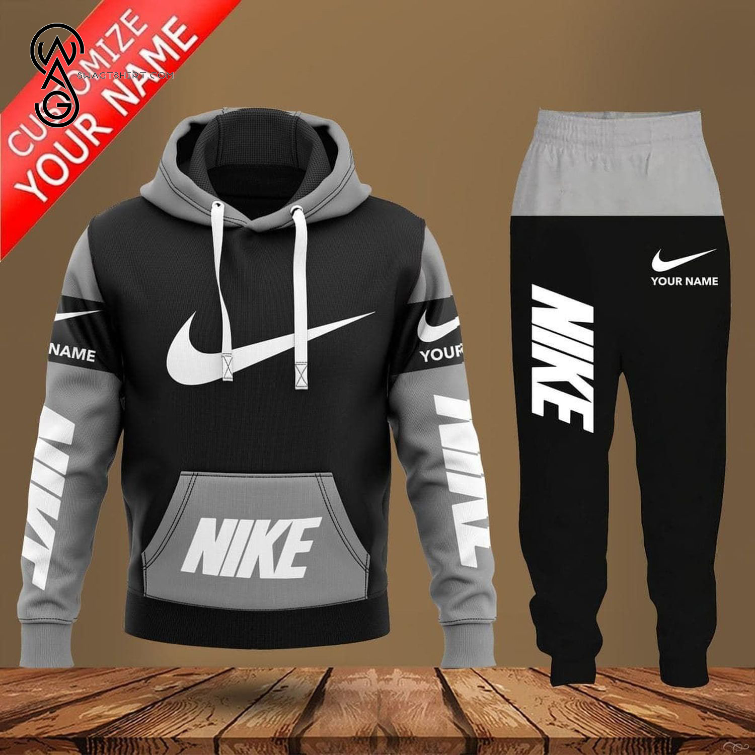 Custom Nike Sport Full Print Hoodie And Pants