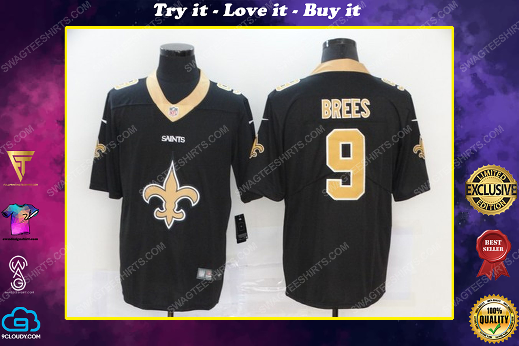 Custom name the new orleans saints nfl football jersey
