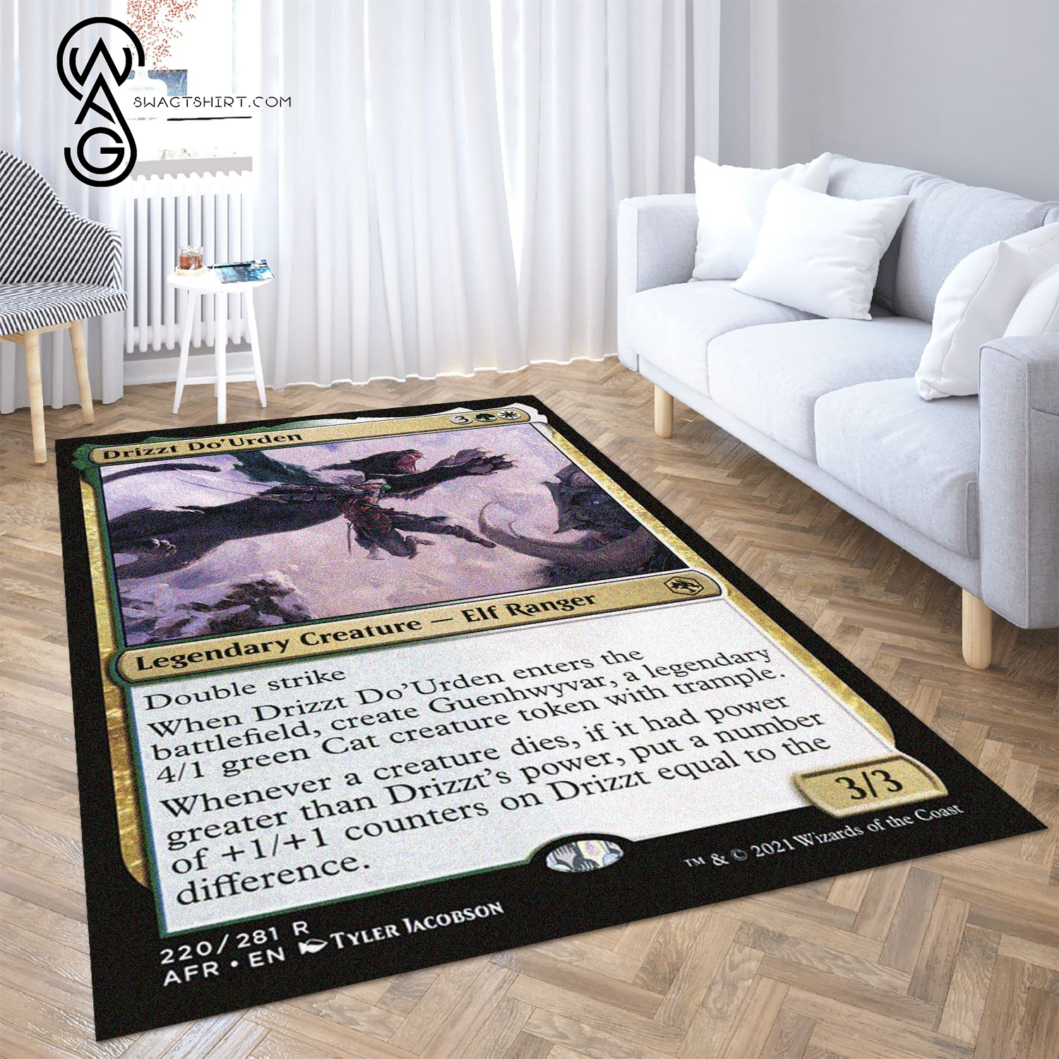Game Magic The Gathering Drizzt Do'Urden Rug