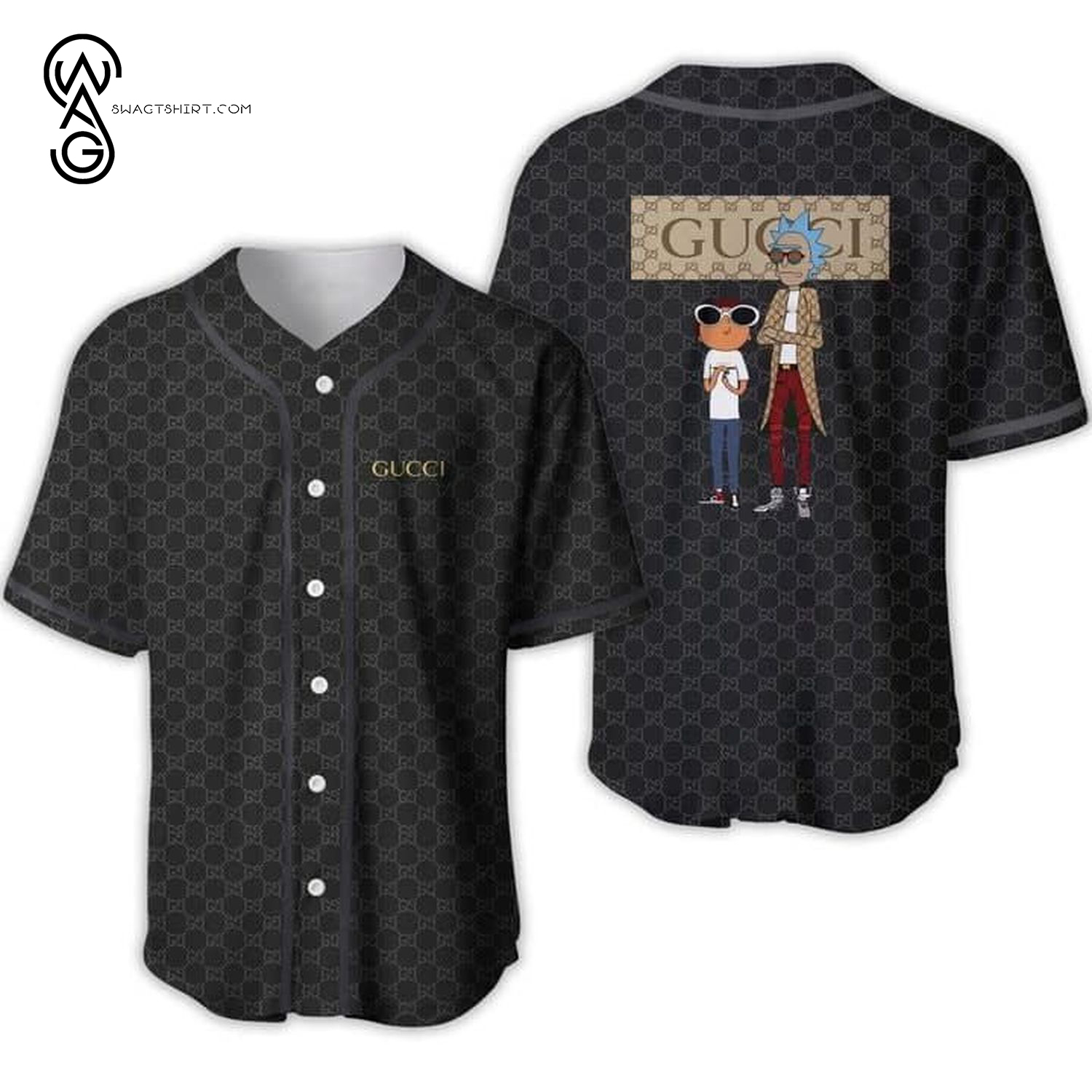 Gucci Rick and Morty Full Printed Baseball Jersey
