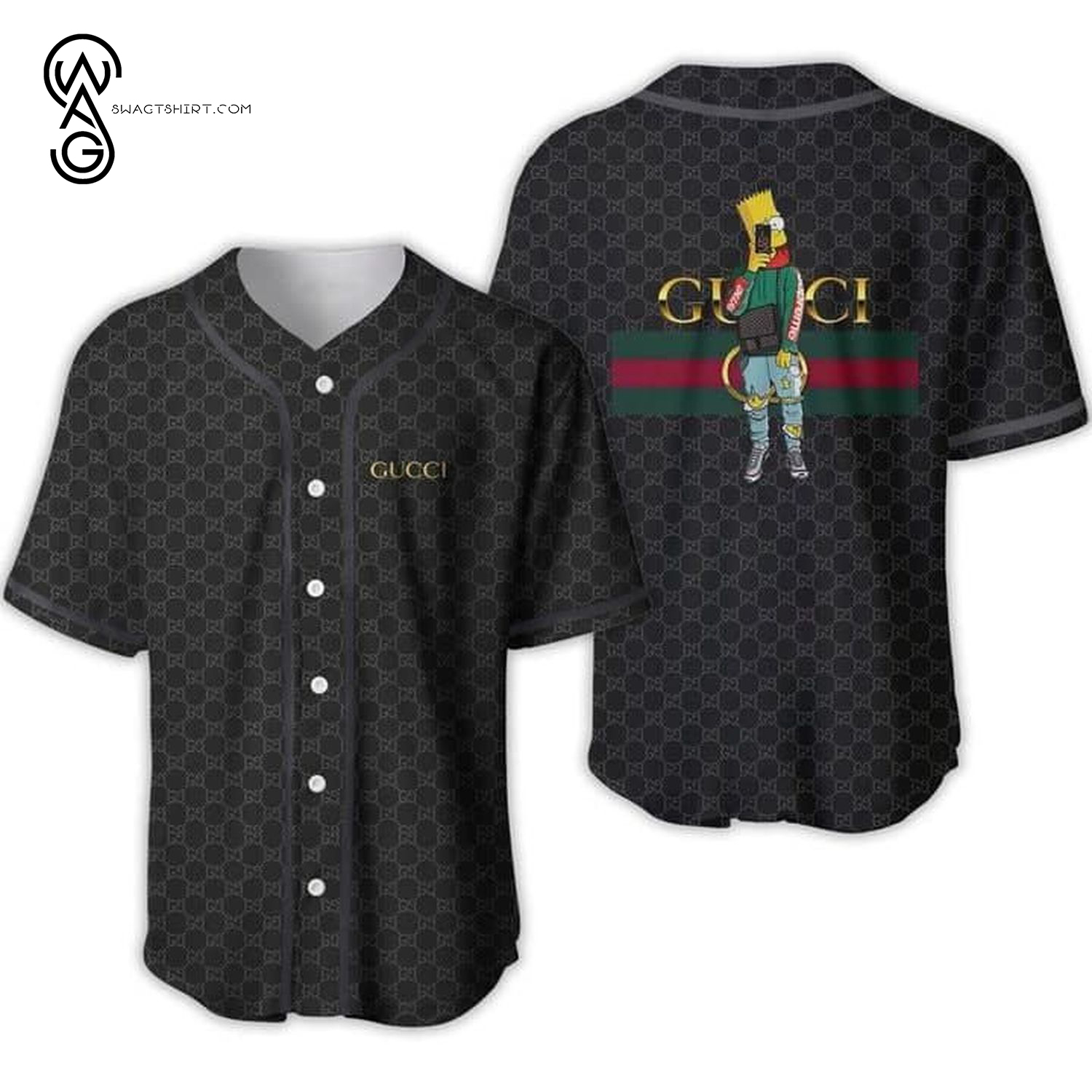 Gucci The Simpsons Full Printed Baseball Jersey