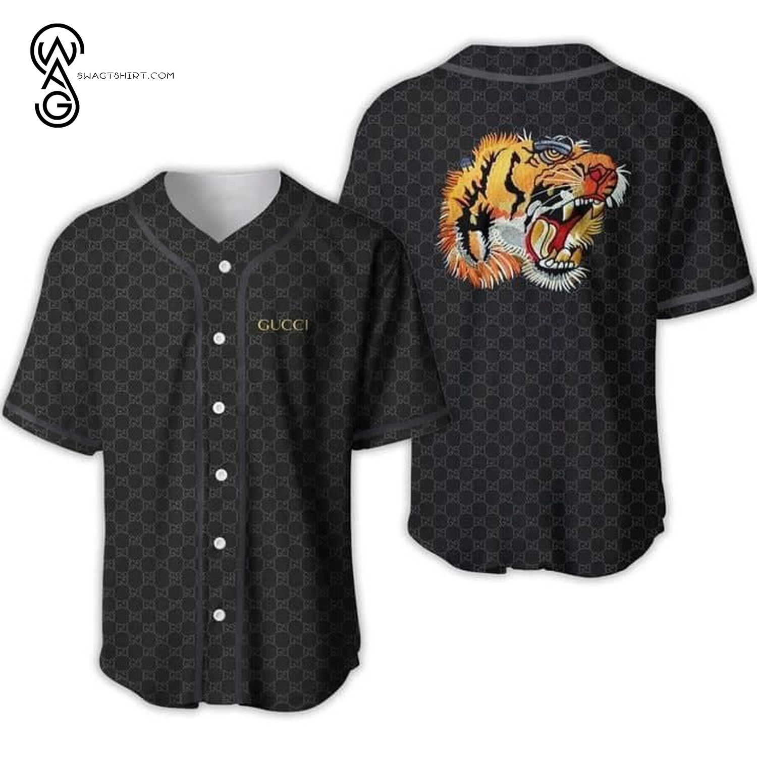 Gucci Tiger Full Printed Baseball Jersey