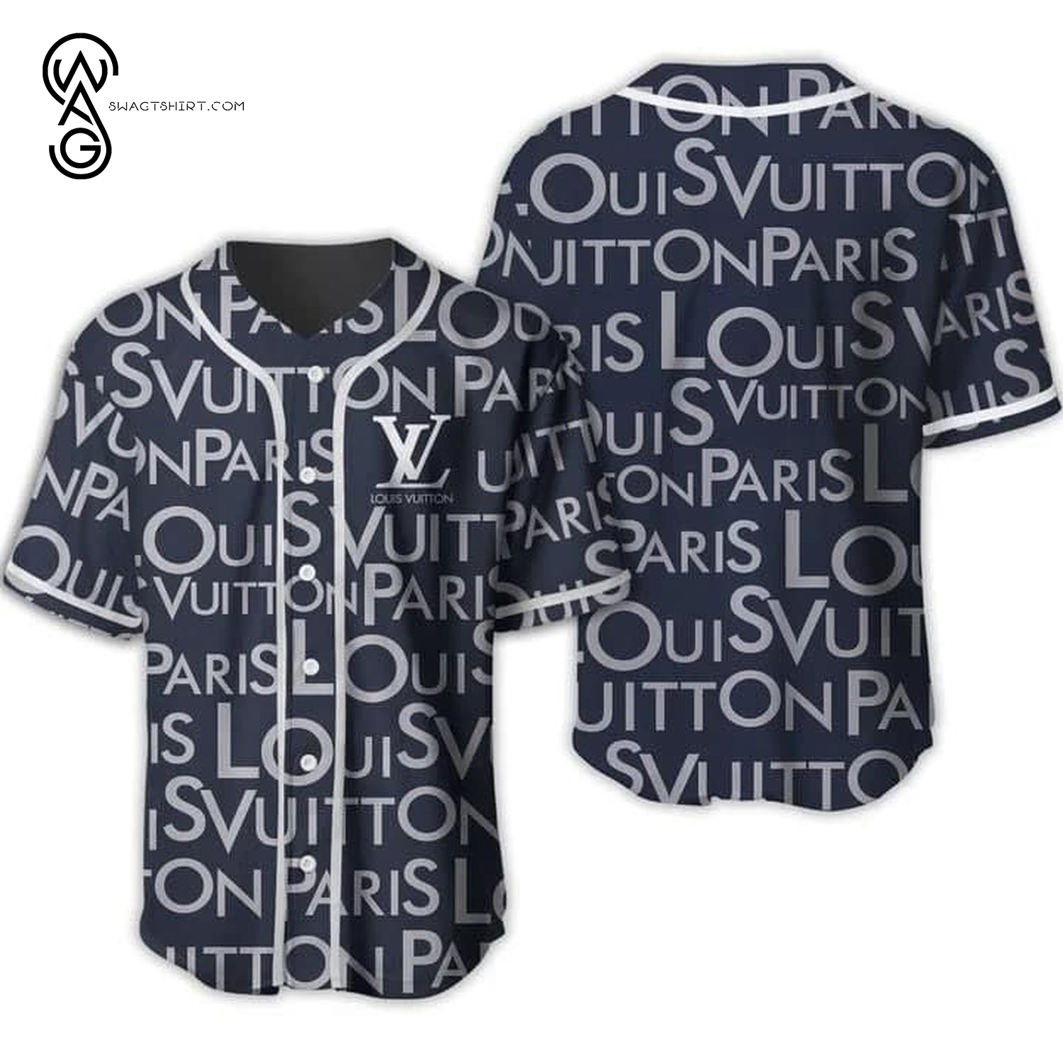 Louis Vuitton Full Printed Baseball Jersey