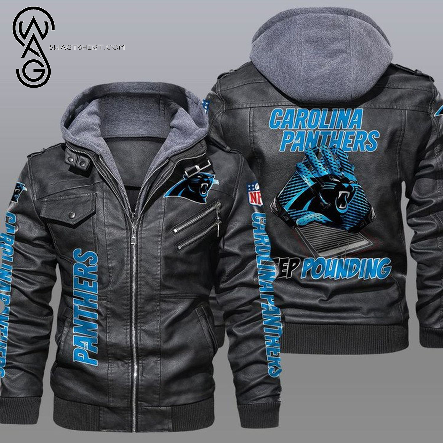 National Football League Carolina Panthers Leather Jacket