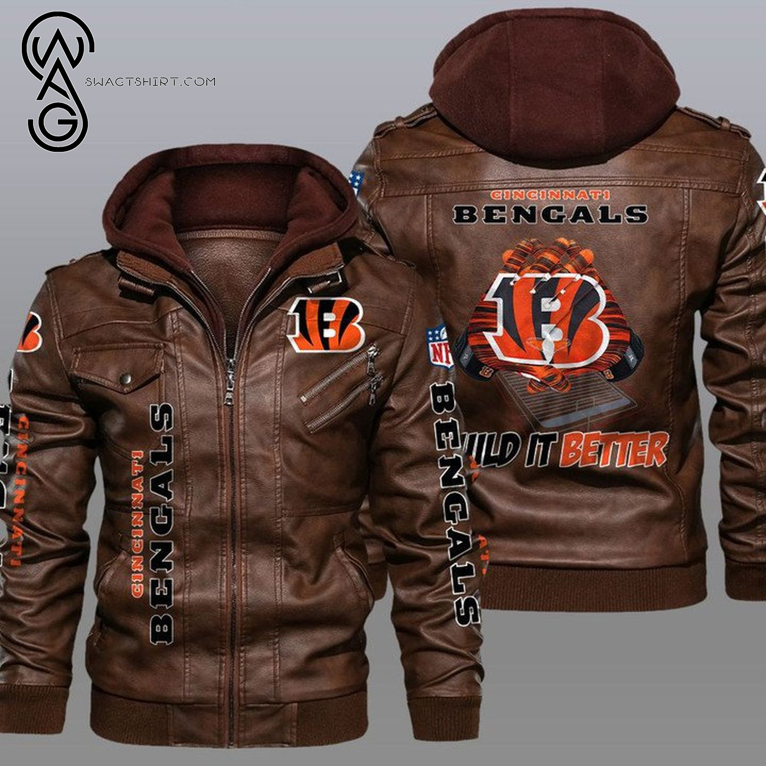 National Football League Cincinnati Bengals Leather Jacket