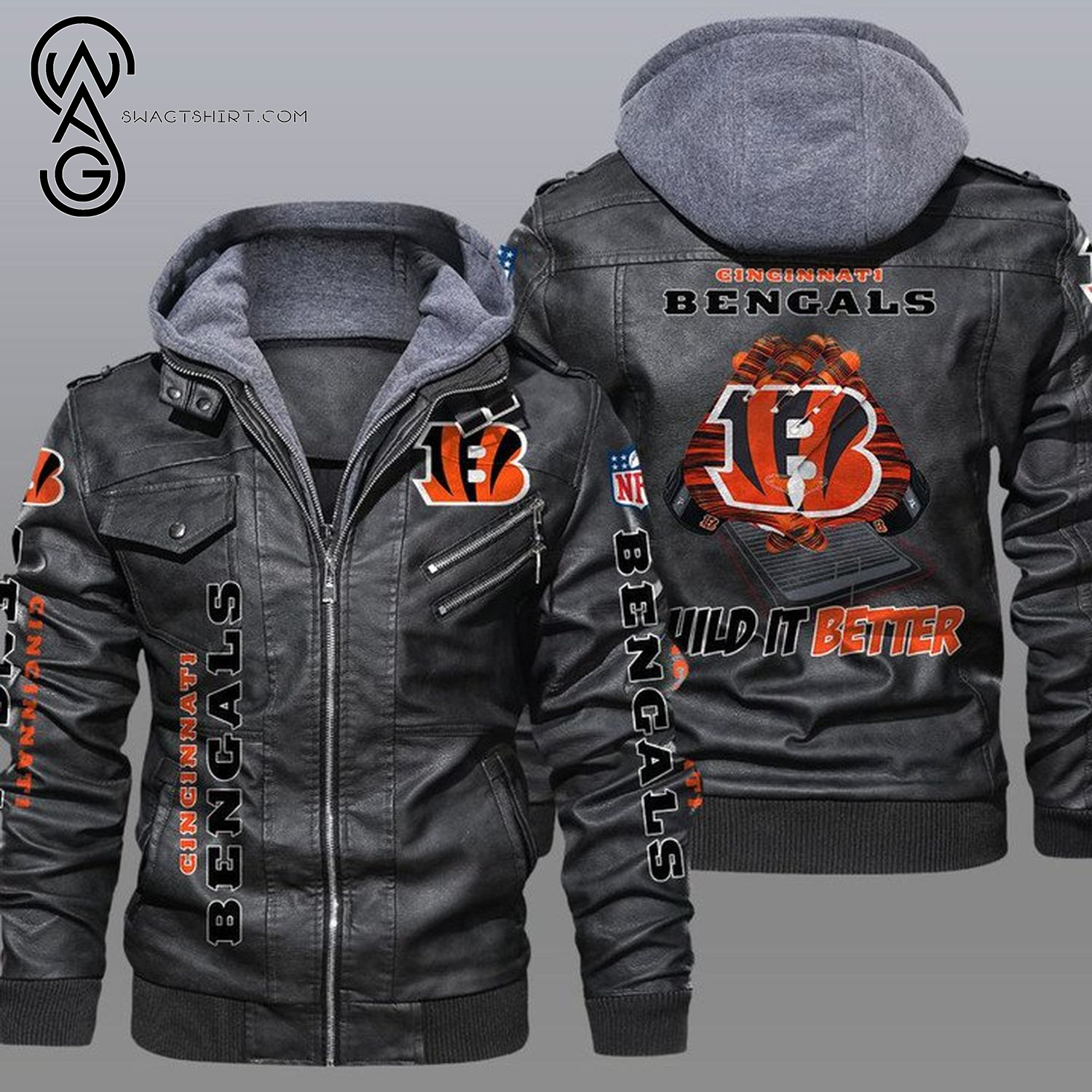 National Football League Cincinnati Bengals Leather Jacket