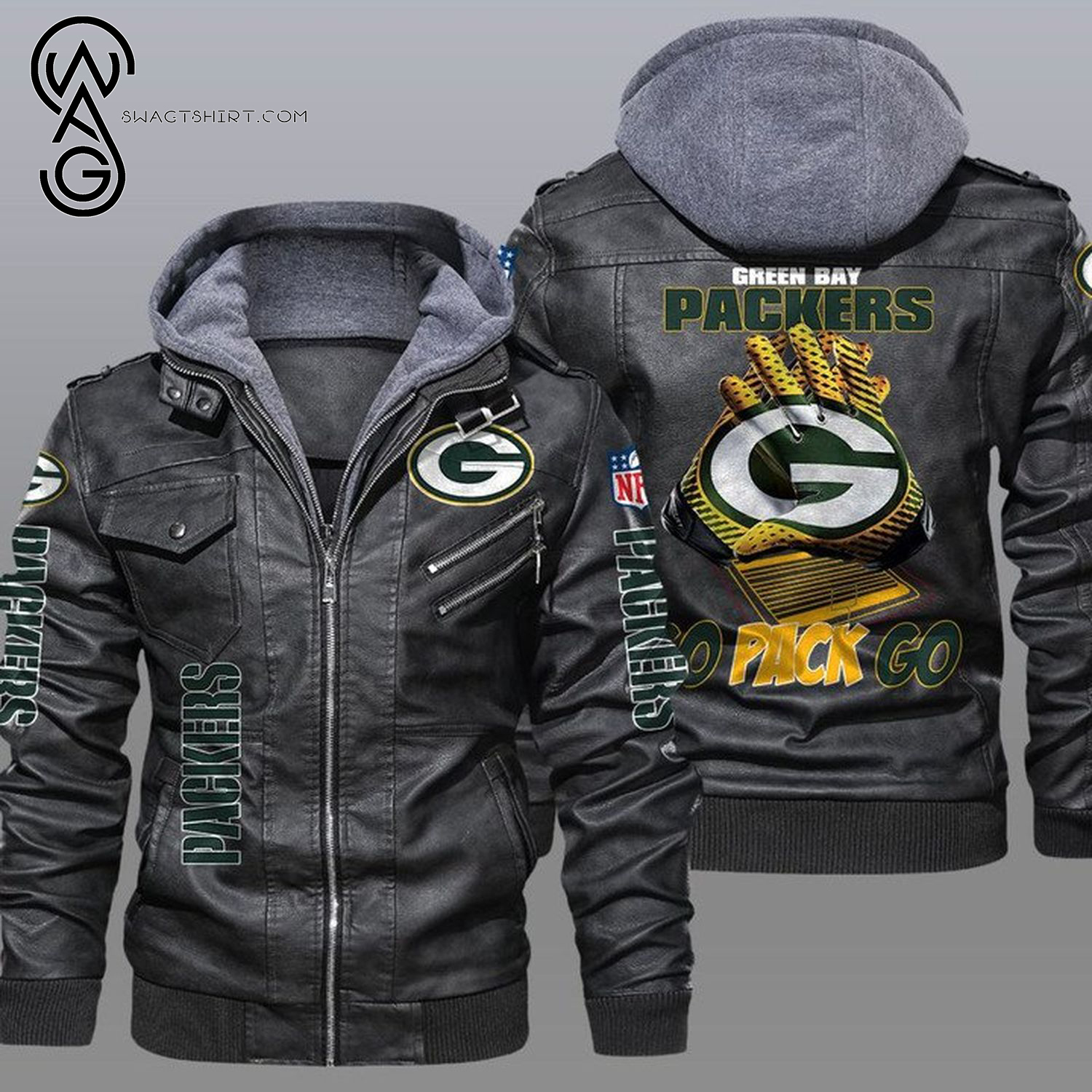 National Football League Green Bay Packers Leather Jacket