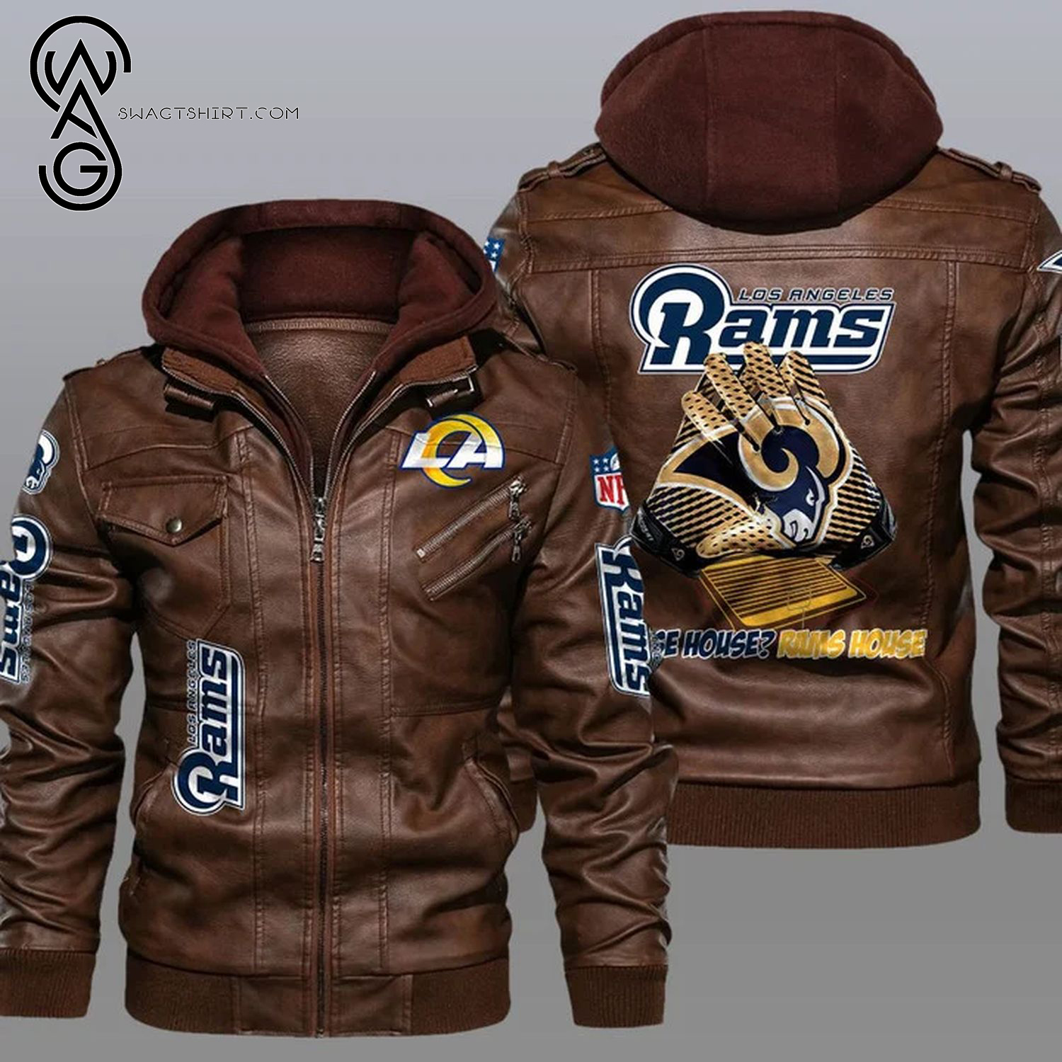 National Football League Los Angeles Rams Leather Jacket