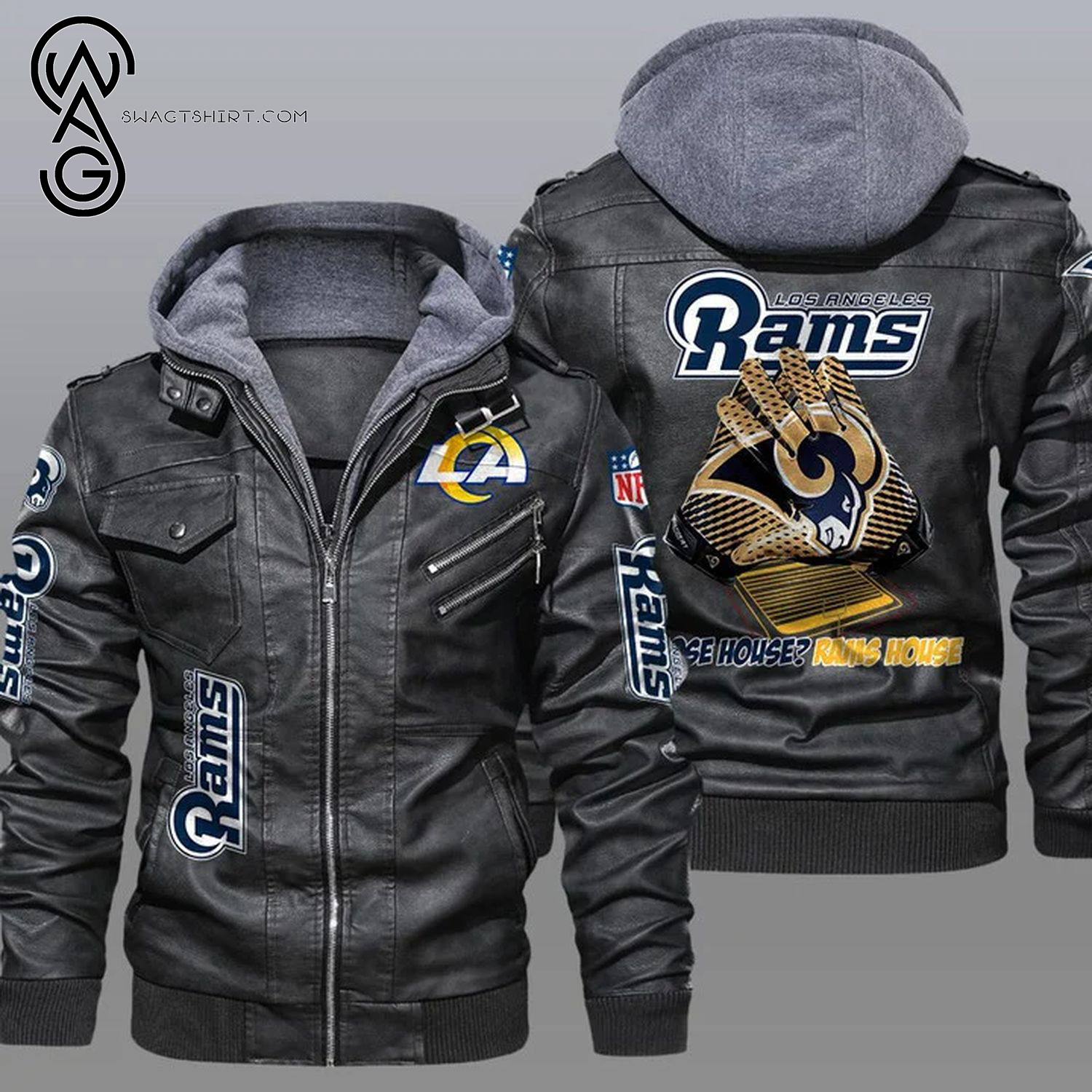 National Football League Los Angeles Rams Leather Jacket