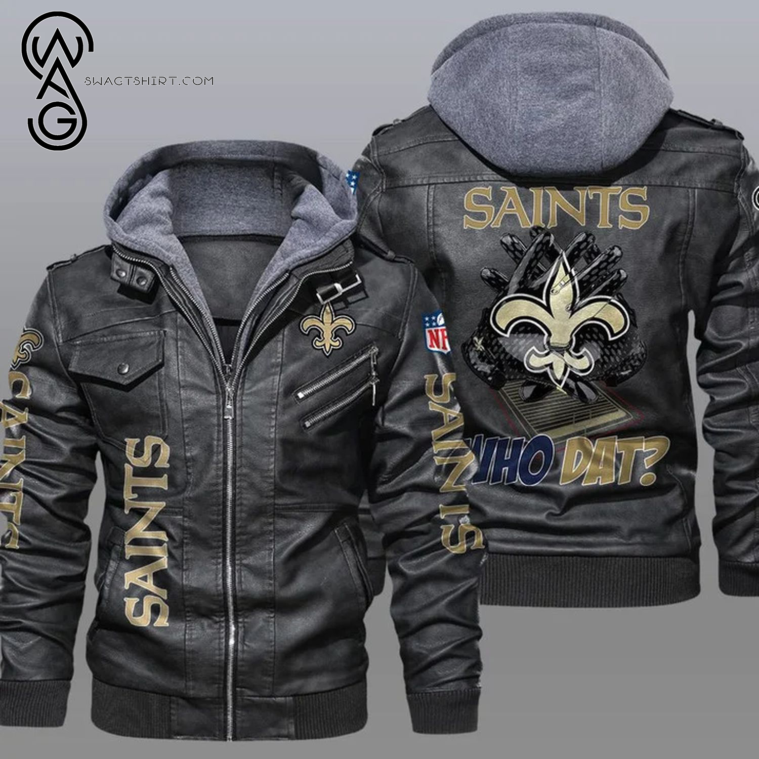National Football League New Orleans Saints Leather Jacket