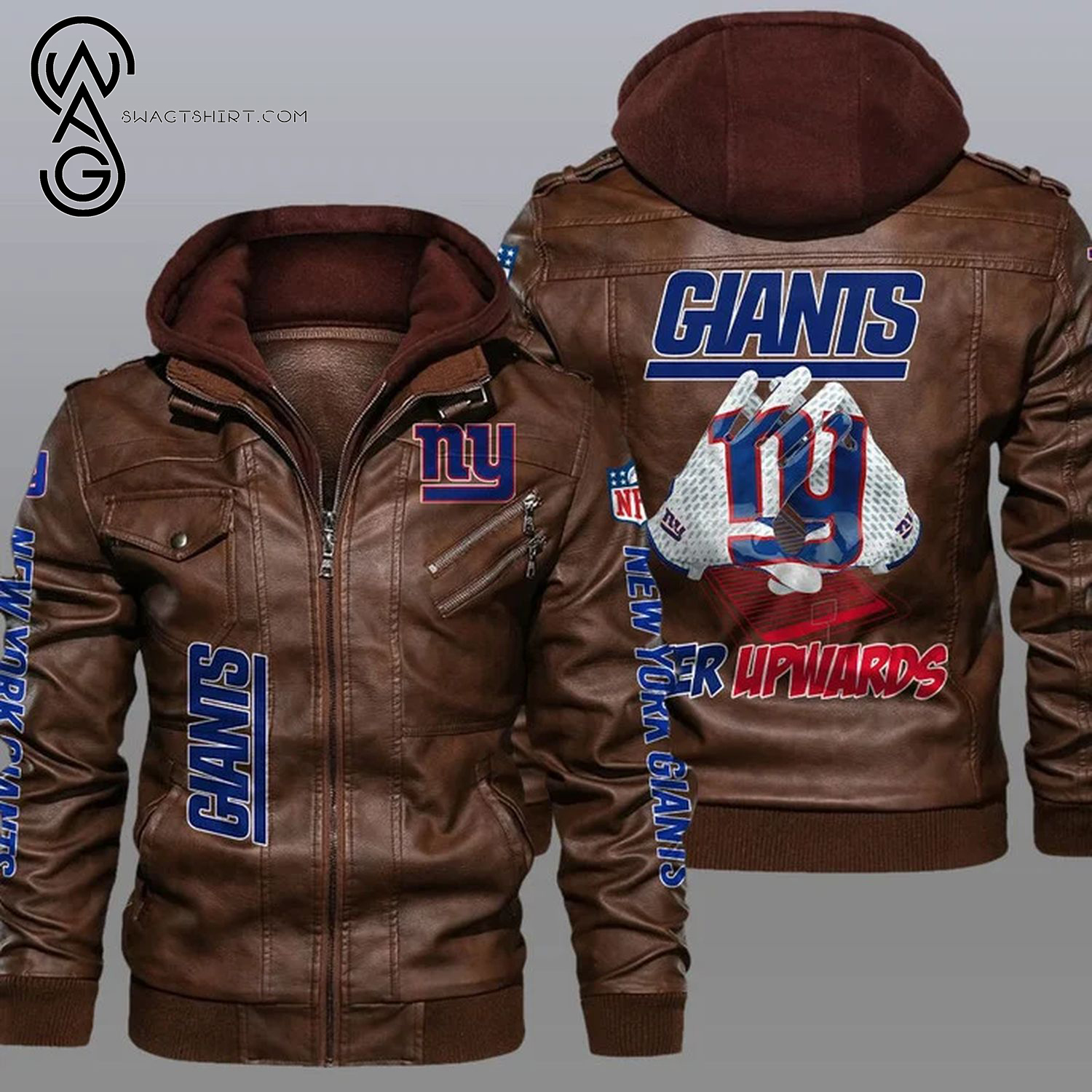 National Football League New York Giants Leather Jacket