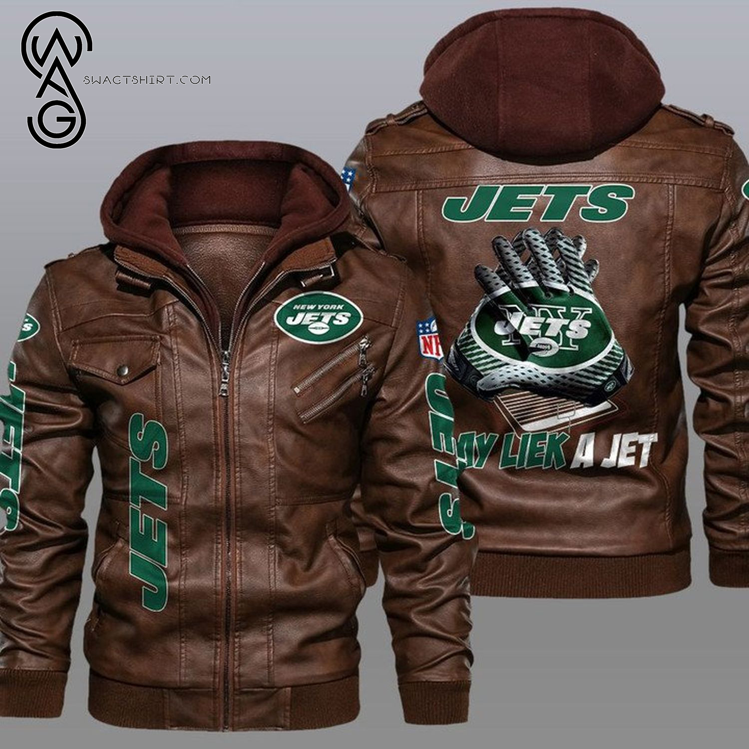 National Football League New York Jets Leather Jacket