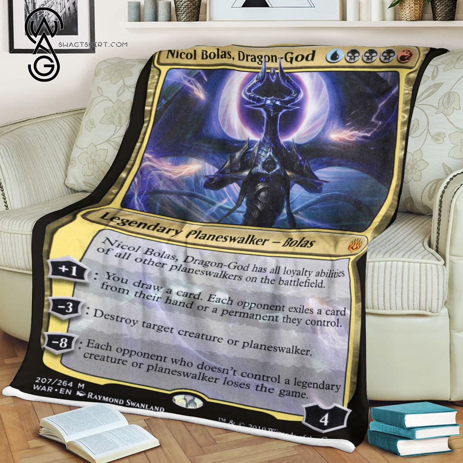 Nicol Bolas Dragon-God Game Magic The Gathering Blanket
