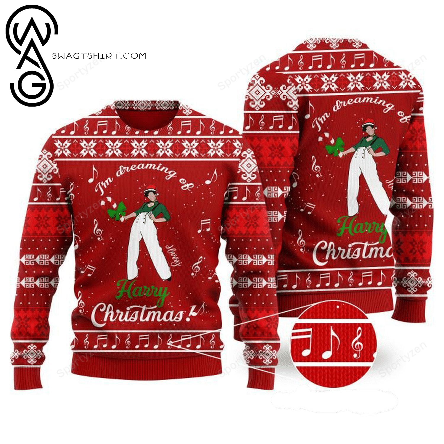 I'm Dreaming of Harry Christmas Full Print Ugly Christmas Sweater