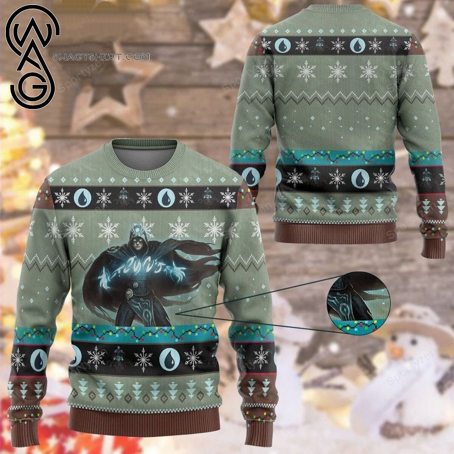Magic The Gathering Jace The Mind Sculptor Ugly Christmas Sweater