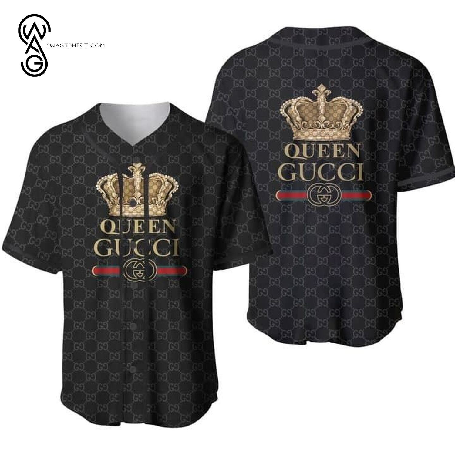 Queen Gucci Full Printed Baseball Jersey