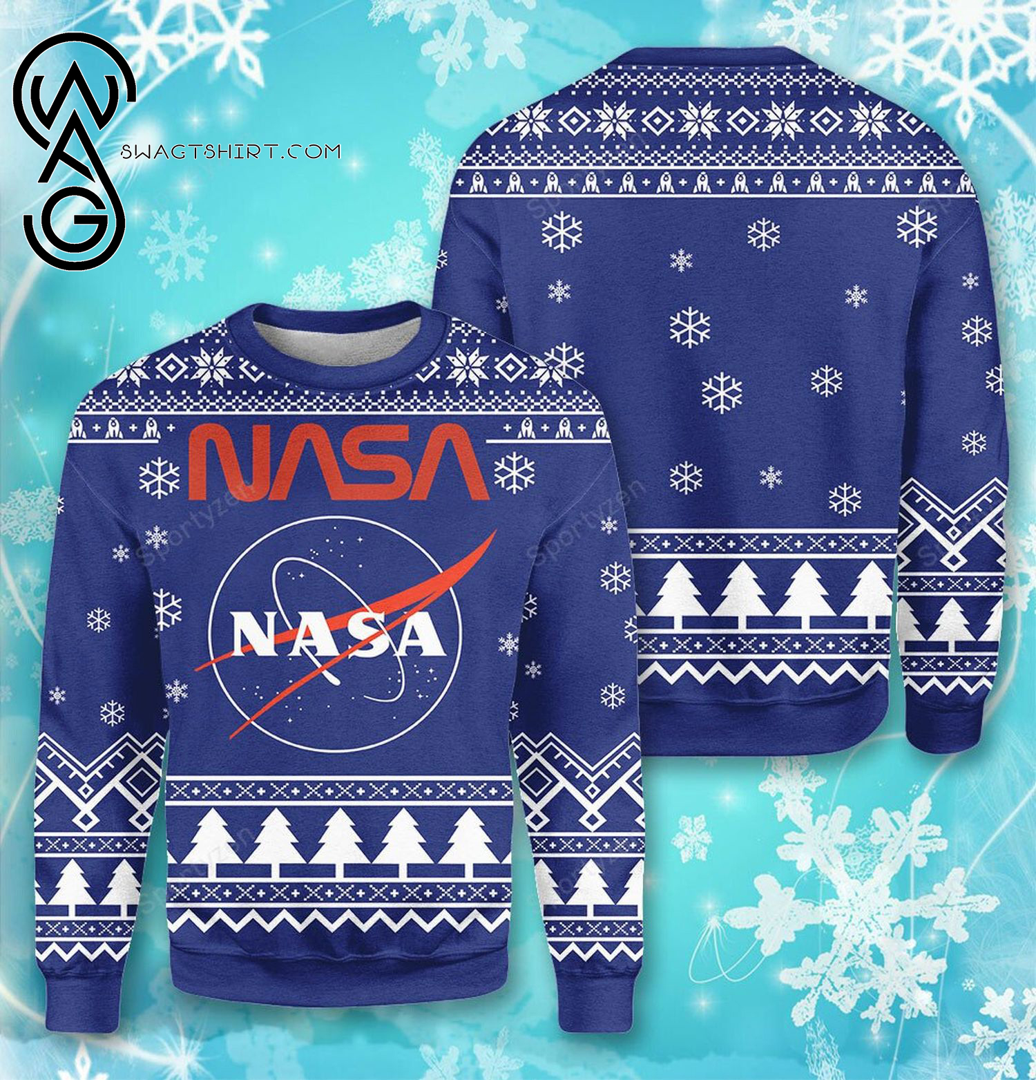 NASA Full Print Ugly Christmas Sweater