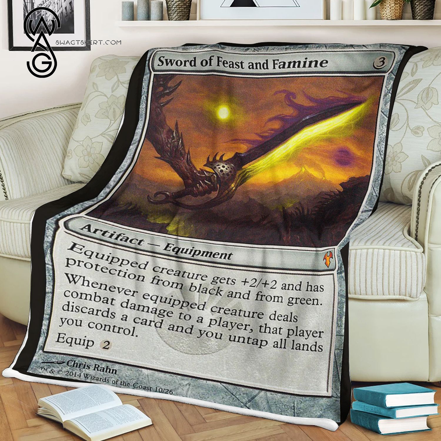 Sword Of Feast And Famine Game Magic The Gathering Blanket
