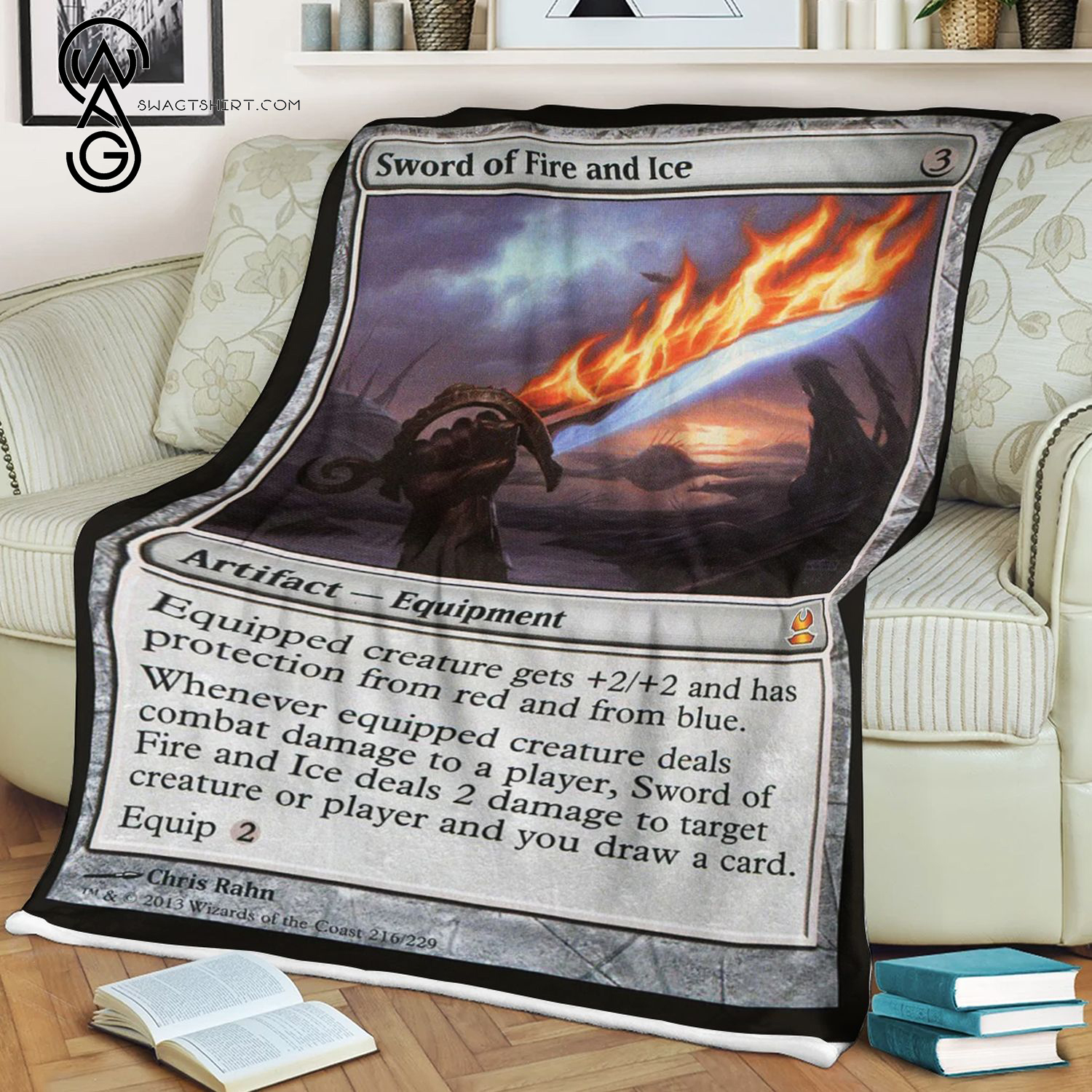 Sword Of Fire And Ice Game Magic The Gathering Blanket