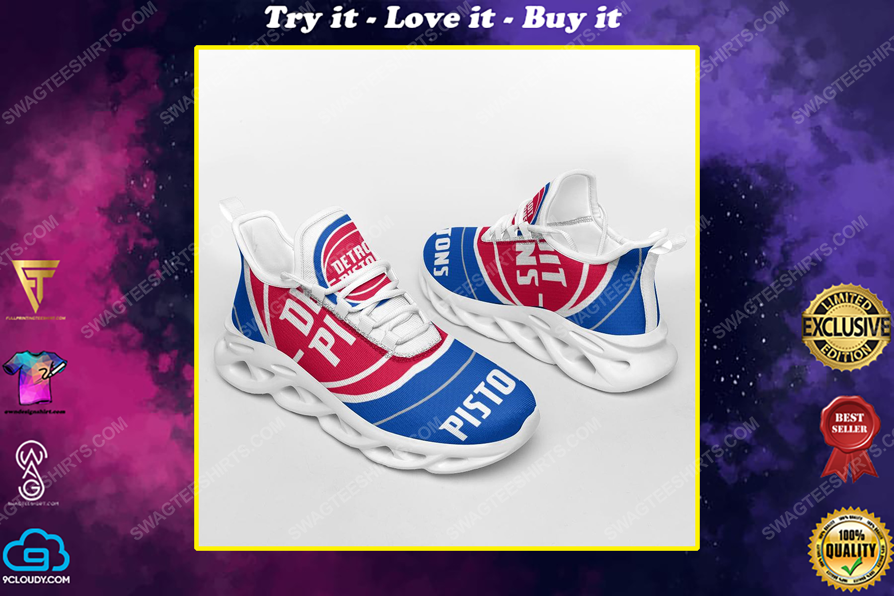 The detroit pistons basketball team max soul shoes
