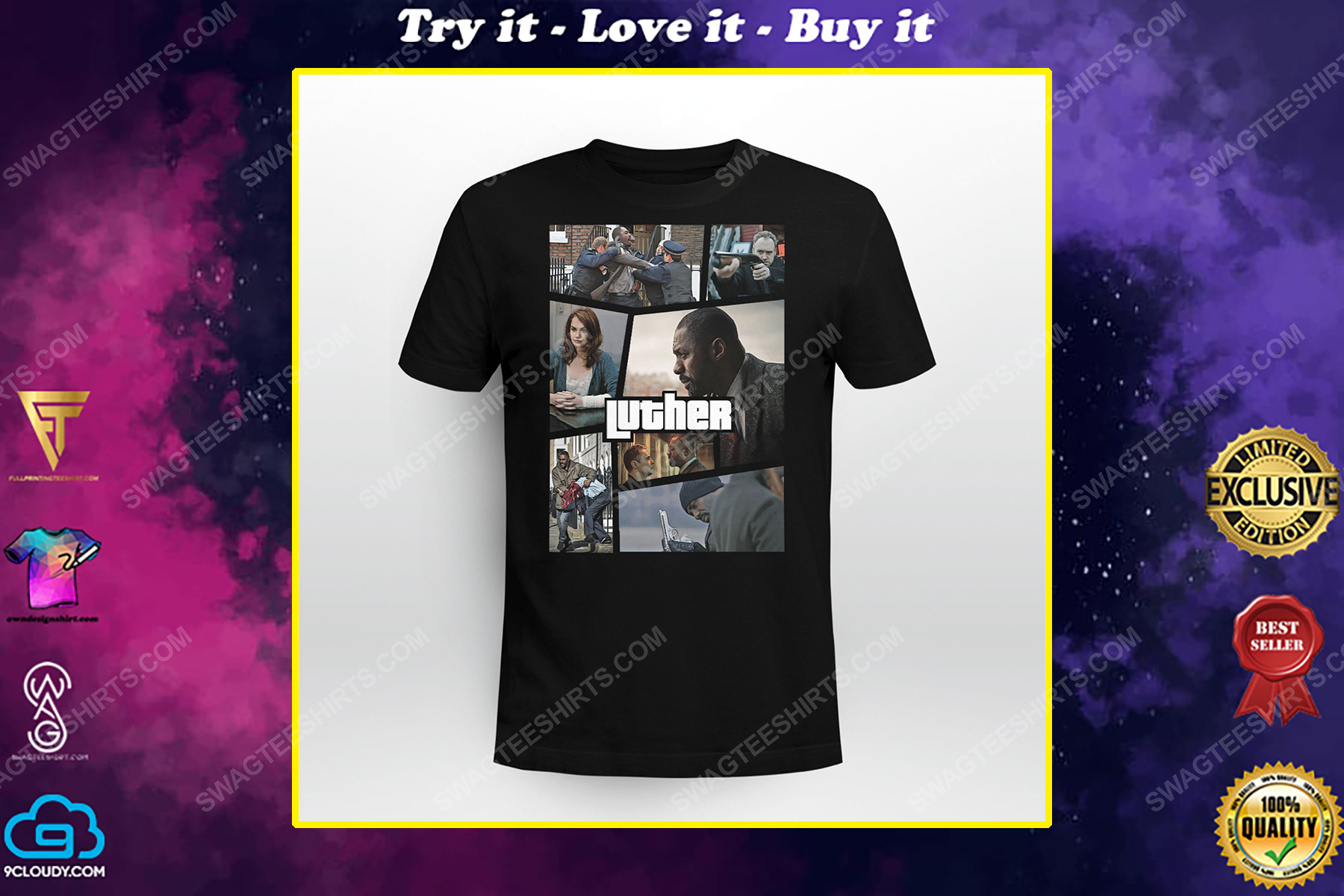 Vintage luther and movies scenes shirt