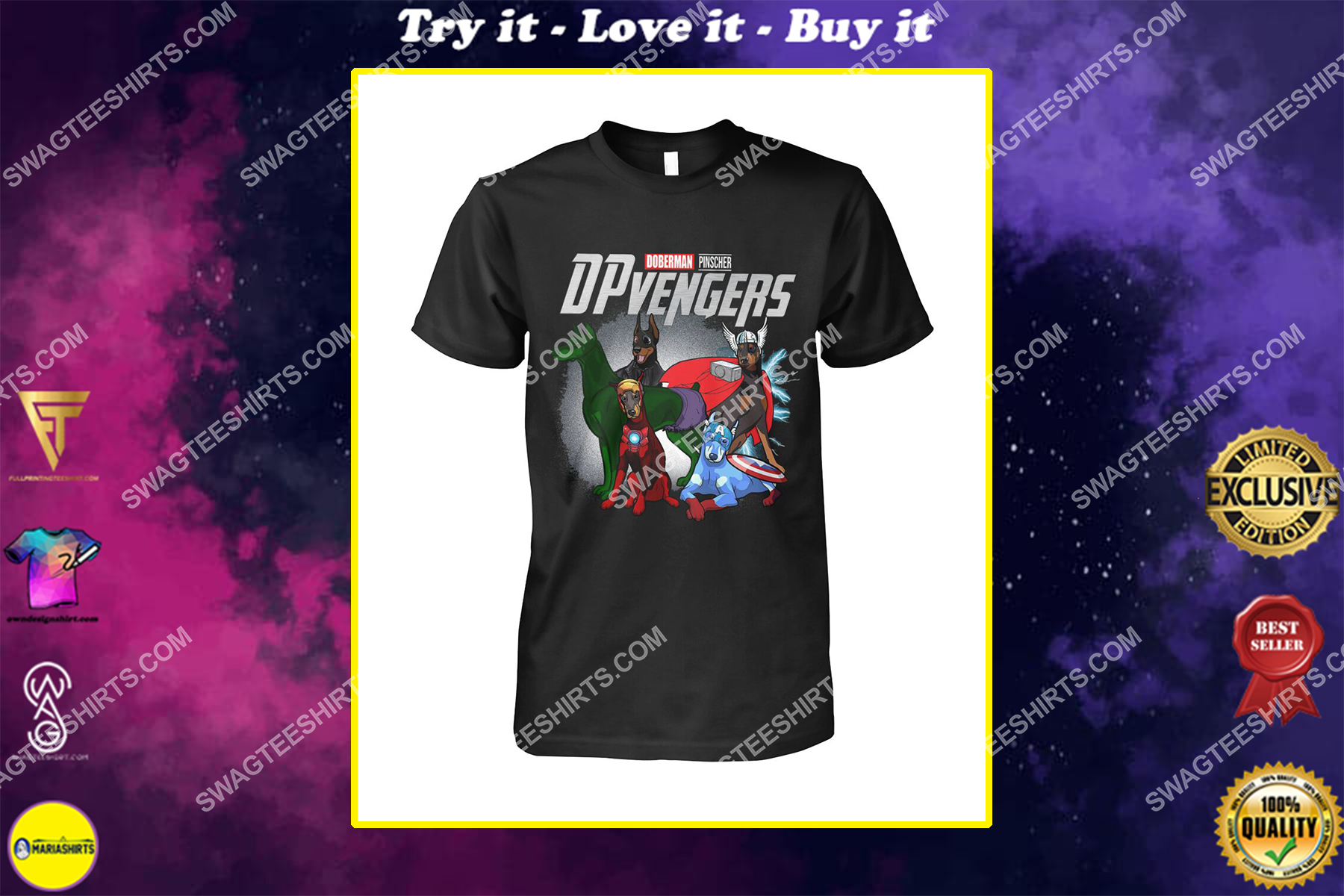 doberman pinscher dpvengers marvel avengers dogs lover shirt