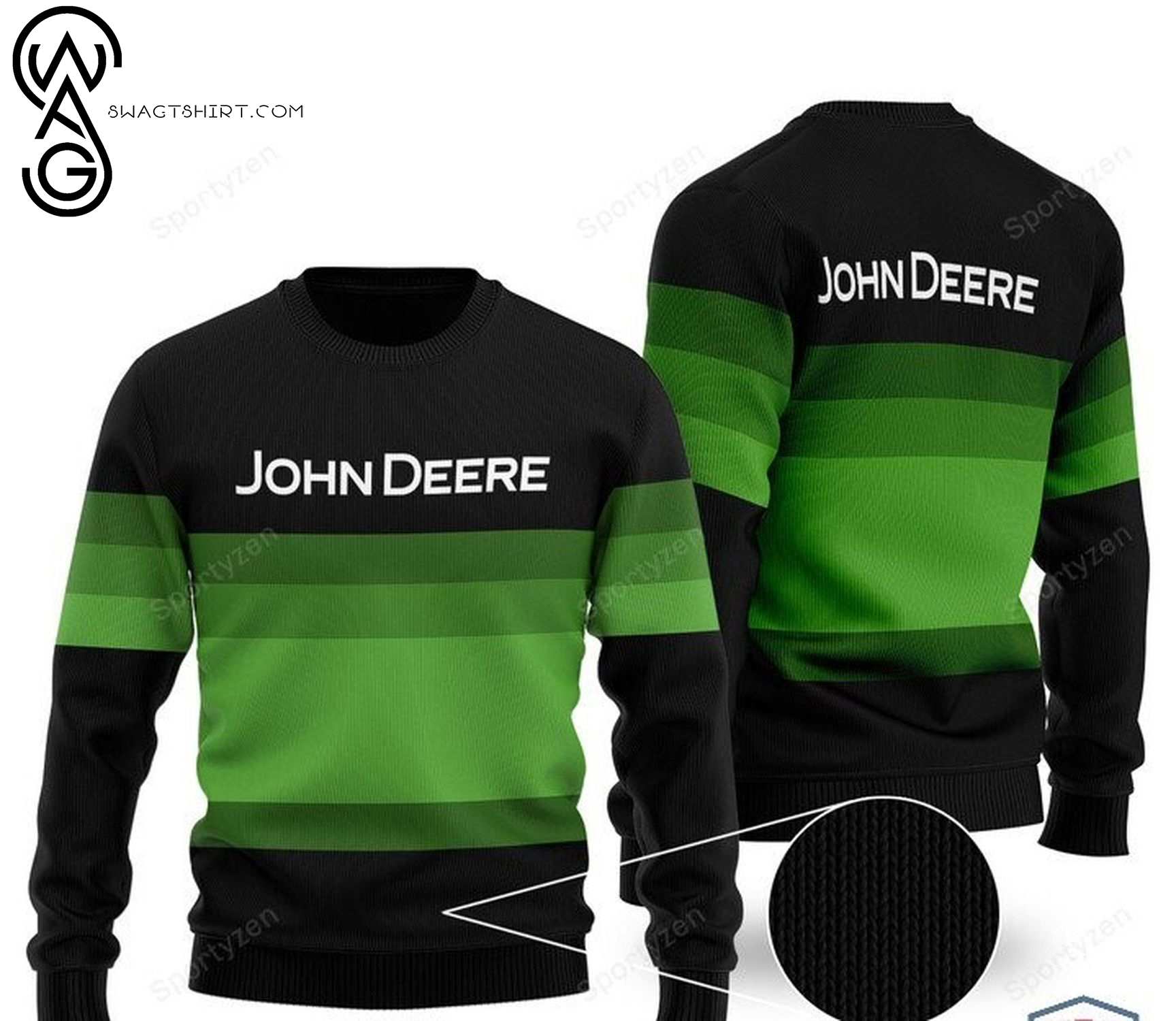 Deere And Company John Deere Full Print Ugly Christmas Sweater
