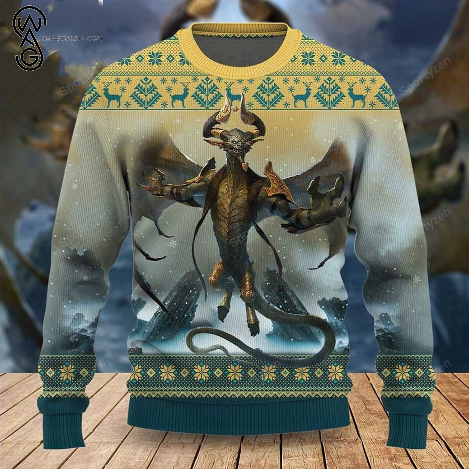 Game Magic The Gathering Nicol Bolas The Arisen Ugly Christmas Sweater
