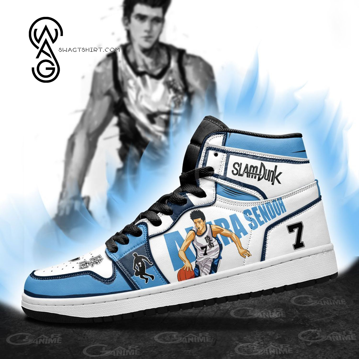 Best selling products Akira Sendoh Slam Dunk Anime High Top Shoes