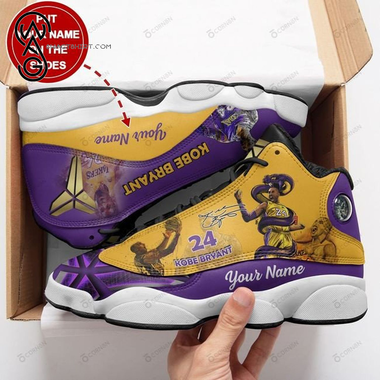 Custom Kobe Bryant Hall of Fame Air Jordan 13 Shoes