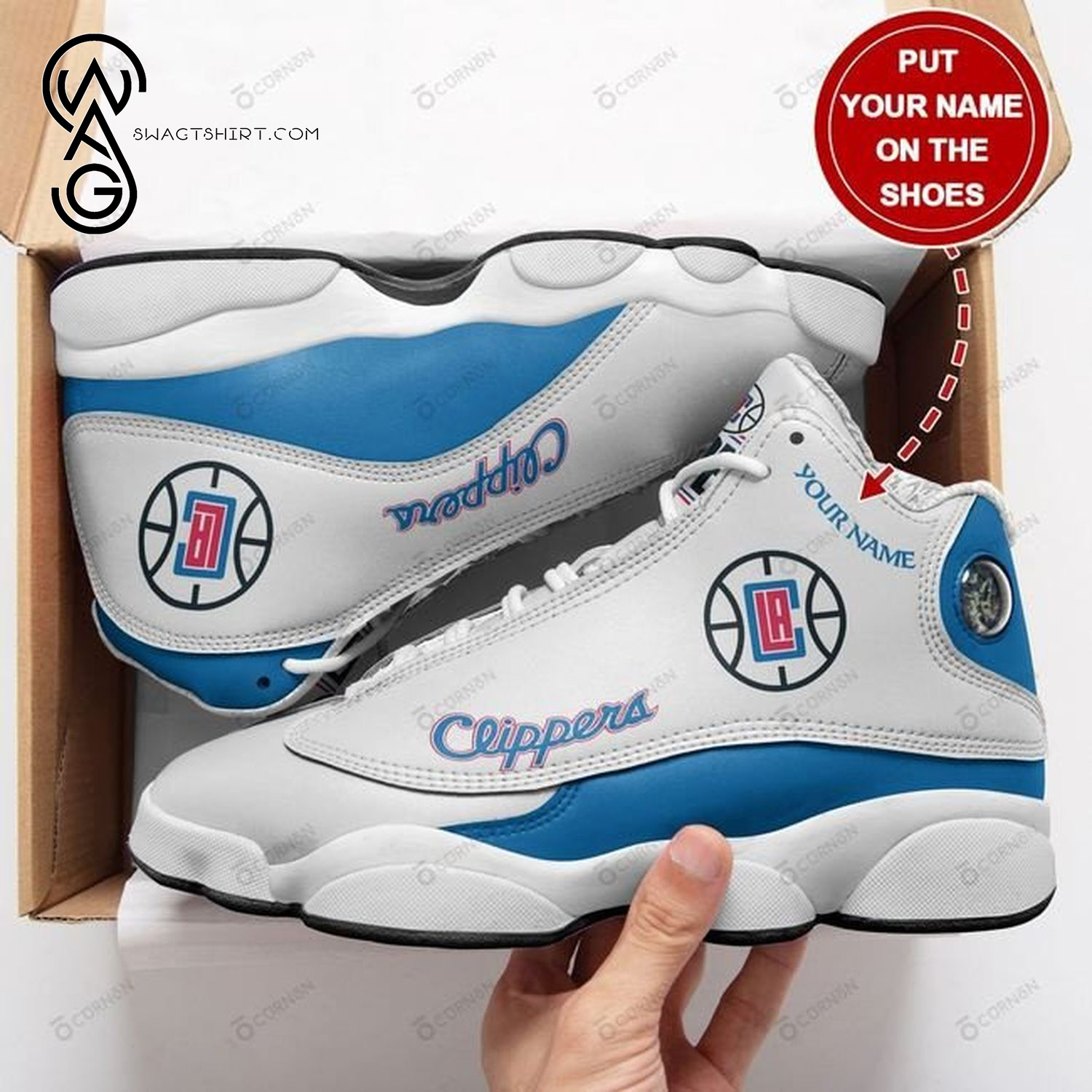 Custom NBA Los Angeles Clippers Air Jordan 13 Shoes