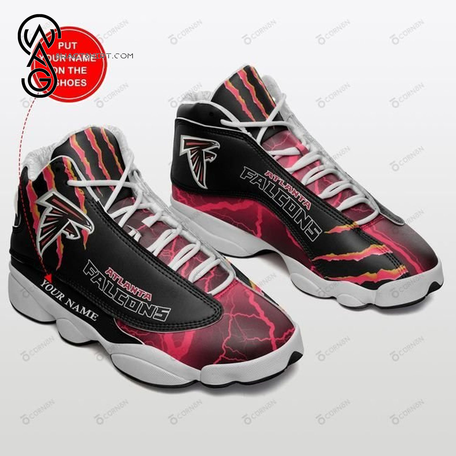 Custom NFL Atlanta Falcons Air Jordan 13 Shoes