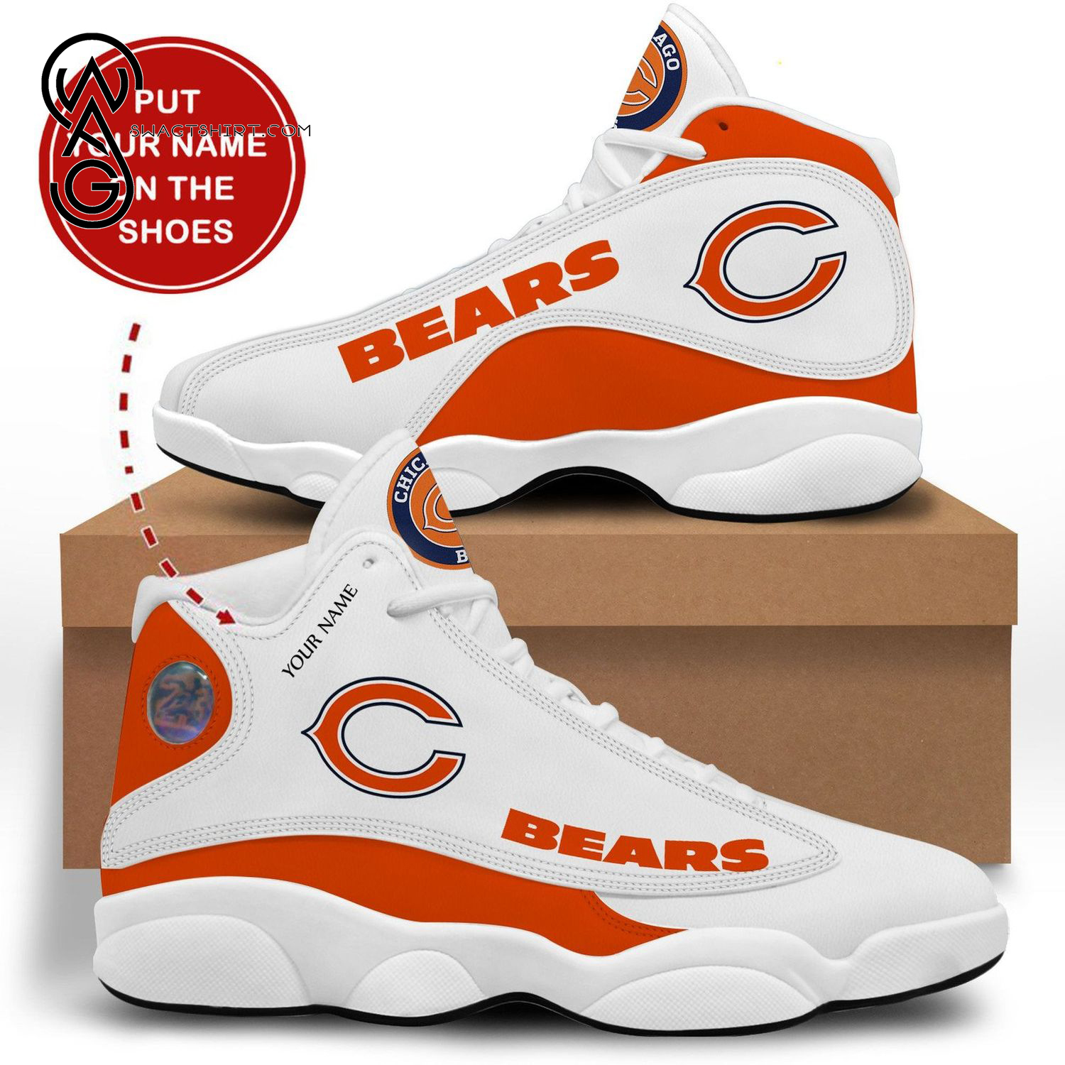 NFL Chicago Bears Air Jordan 13 Shoes
