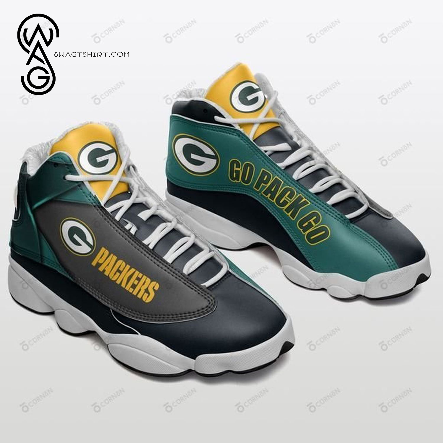 Green Bay Packers Go Pack Go Air Jordan 13 Shoes