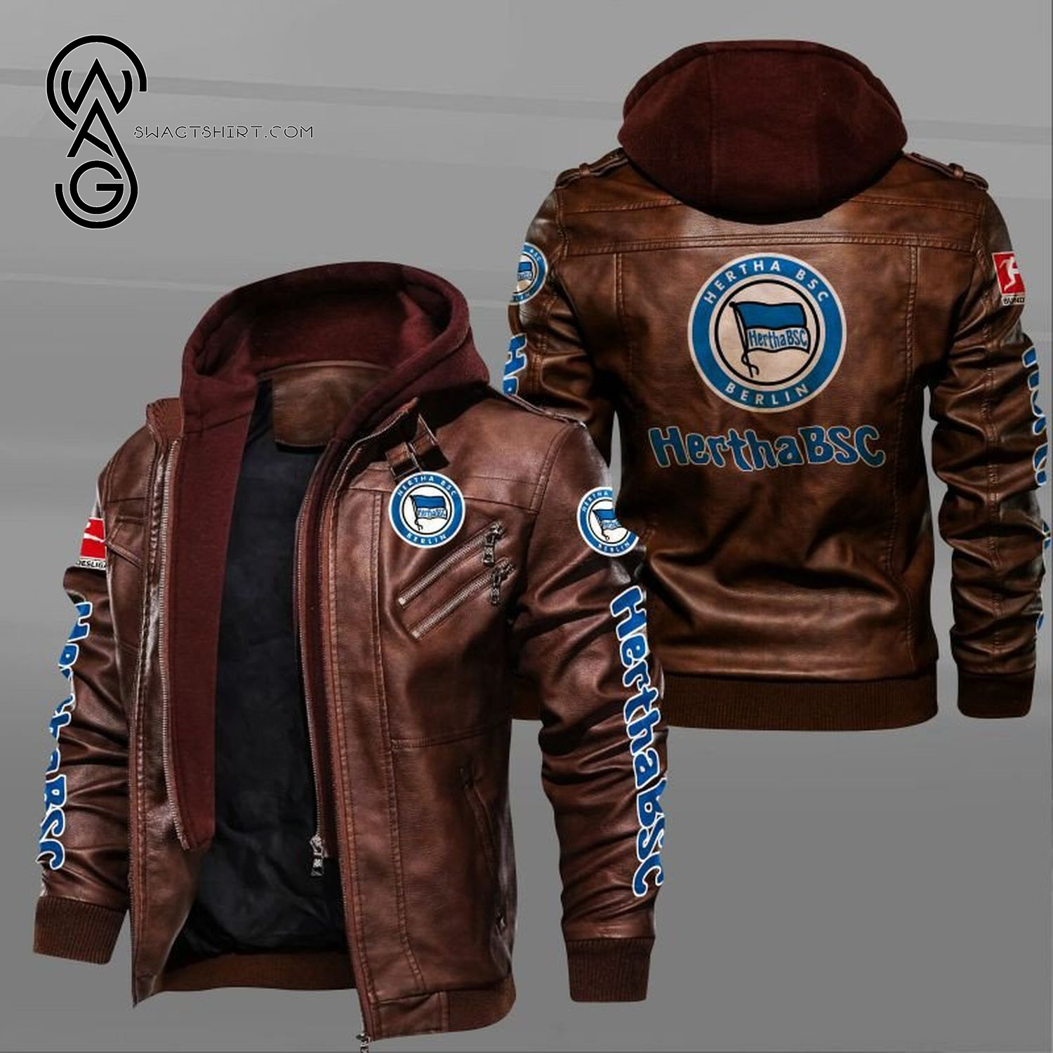 Hertha BSC Football Club Leather Jacket