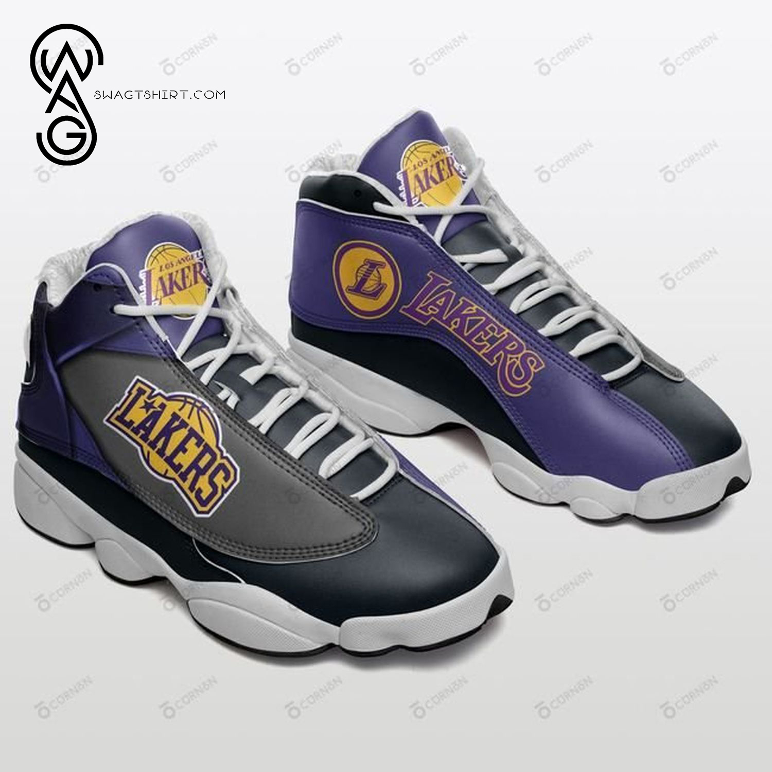 Los Angeles Lakers NBA Team Air Jordan 13 Shoes