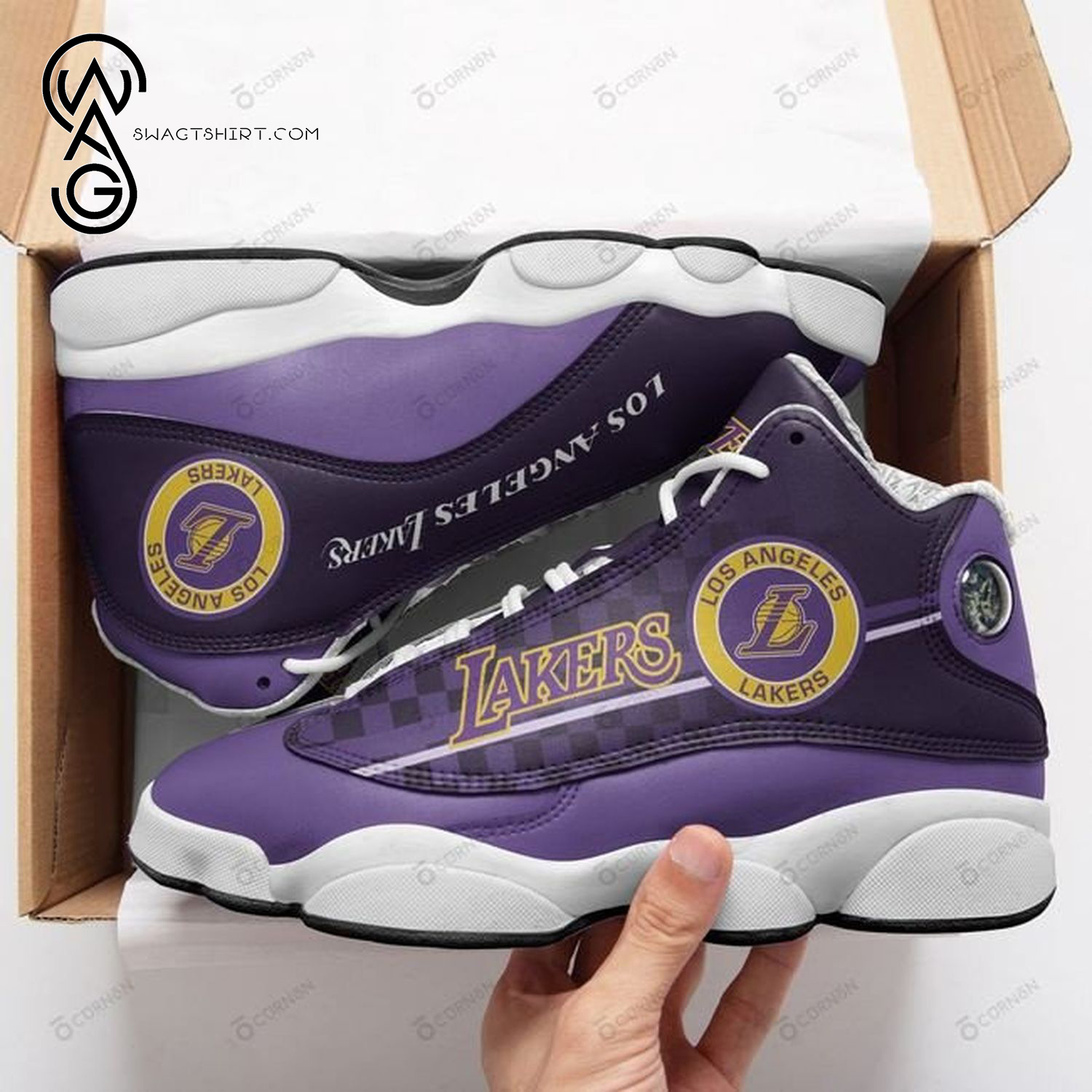 Los Angeles Lakers Sport Team Air Jordan 13 Shoes