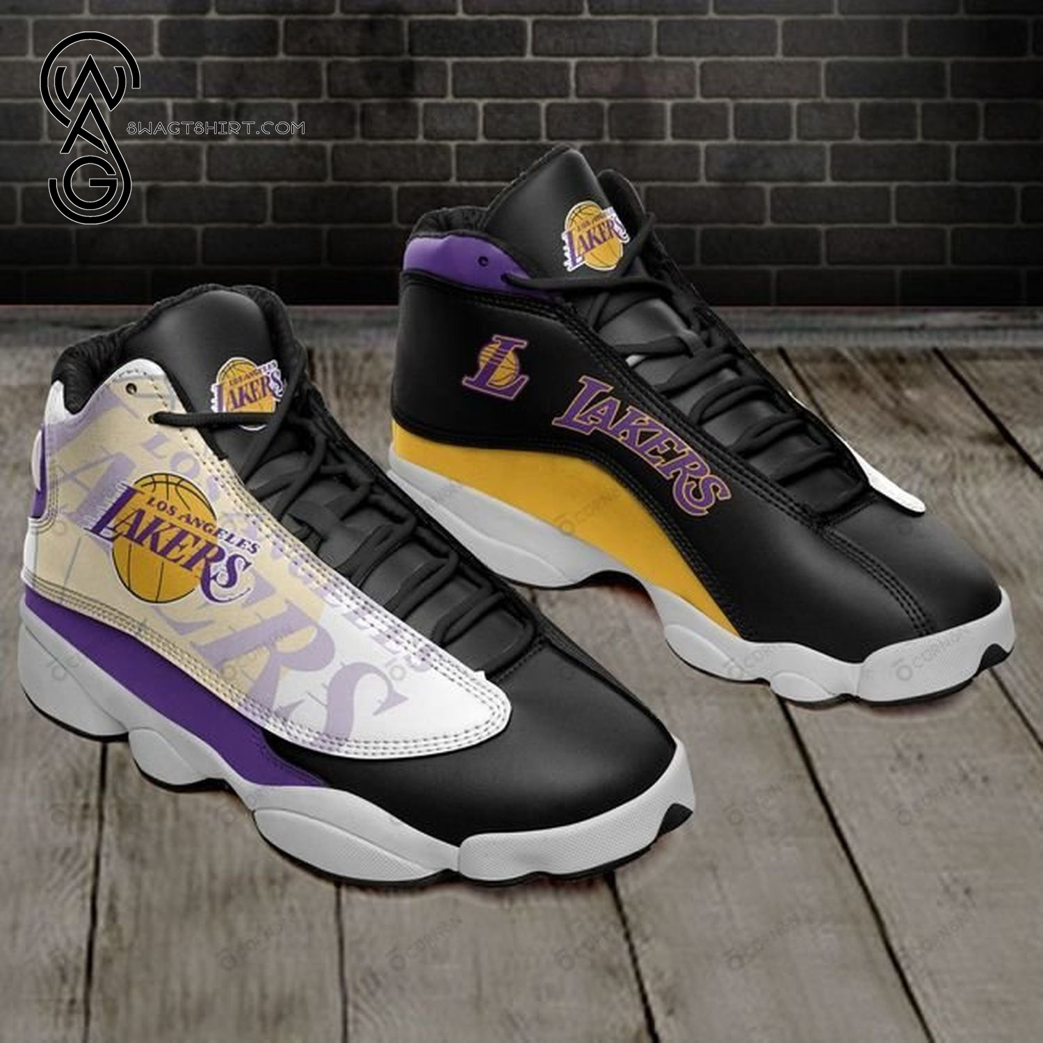 Los Angeles Lakers Team Air Jordan 13 Shoes