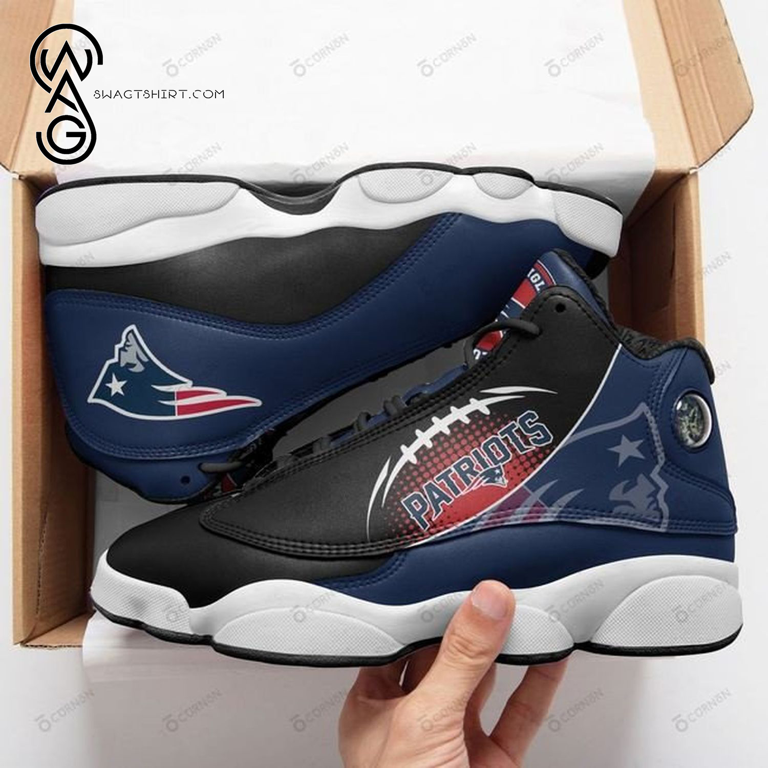 NFL New England Patriots Air Jordan 13 Shoes