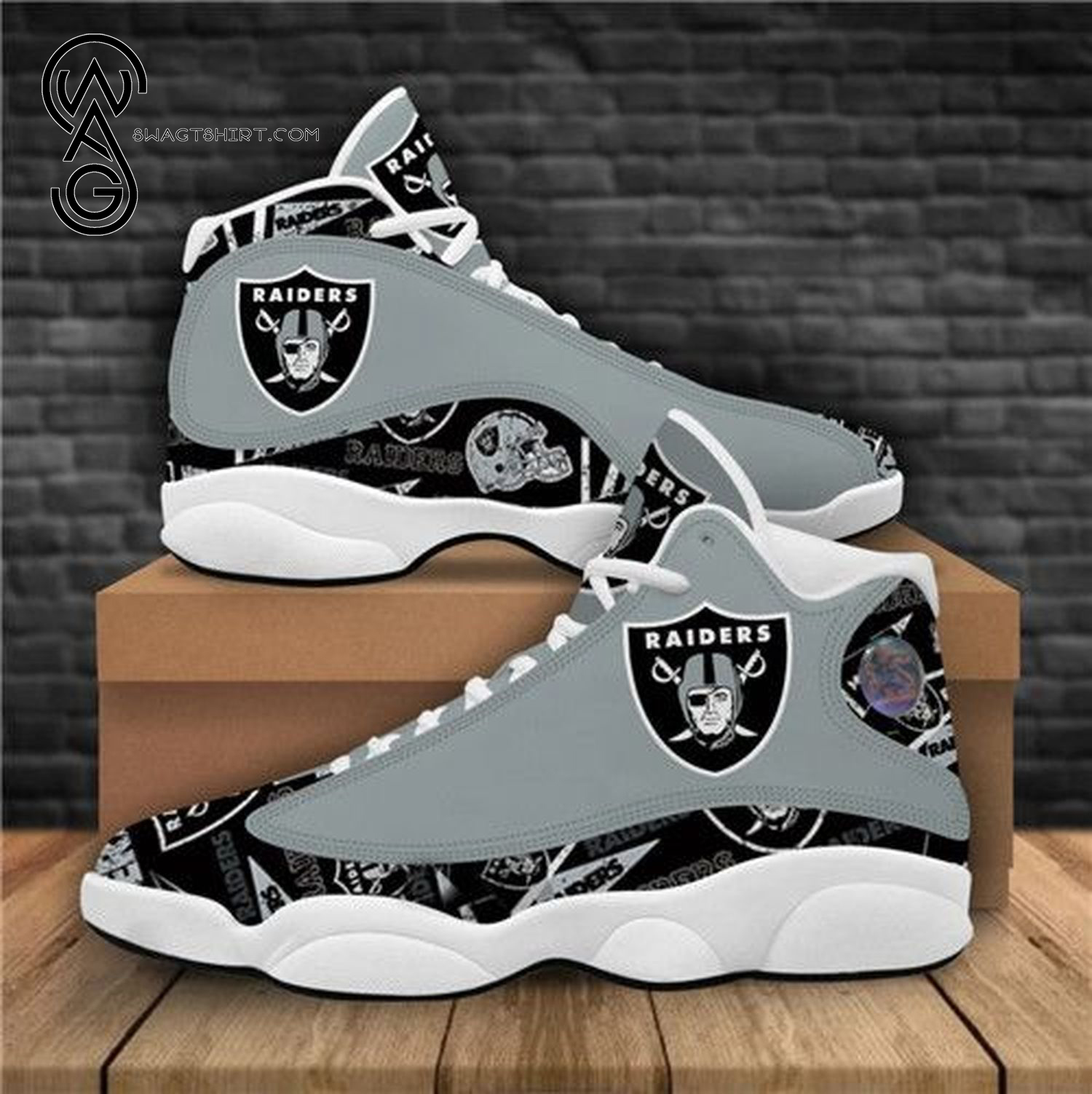 NFL Oakland Raiders Air Jordan 13 Shoes