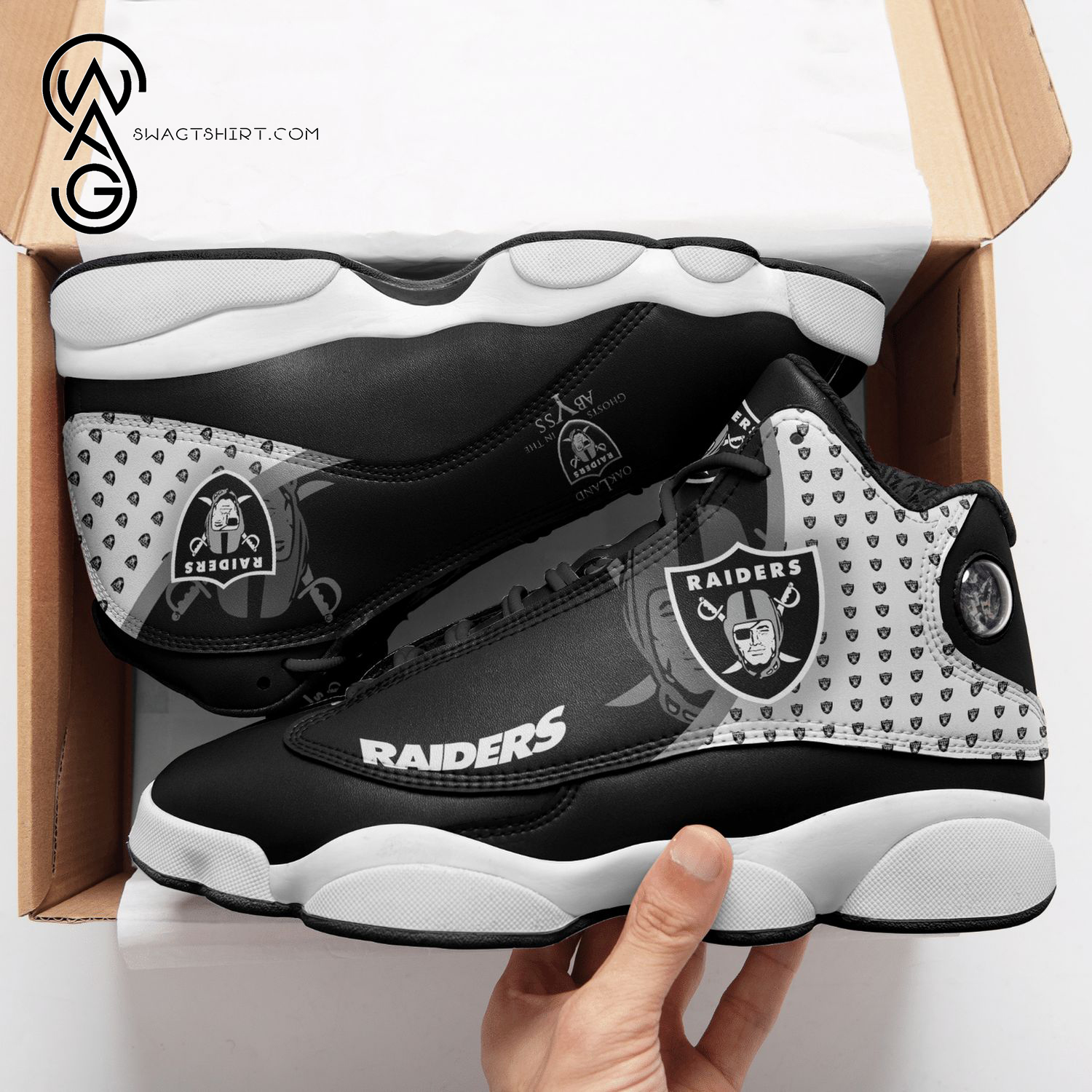 Oakland Raiders Sport Team Air Jordan 13 Shoes